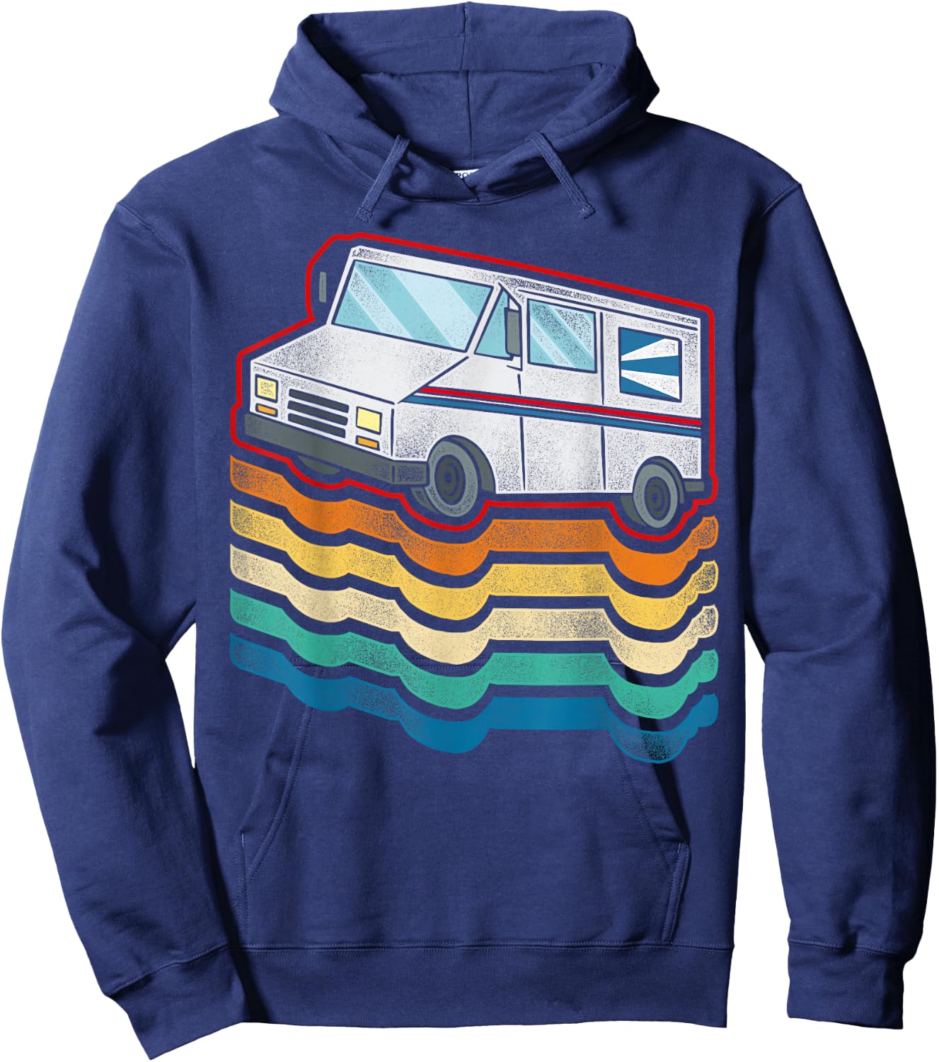 Postman Mailman Retro Vintage Post Truck Hoodie - Hoodie | Navy