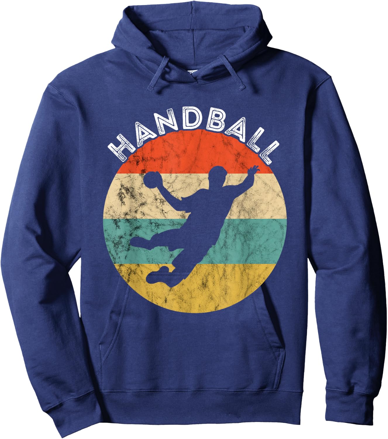 Handball Vintage Retro Handball Player Handball Game Hoodie - Hoodie | Navy