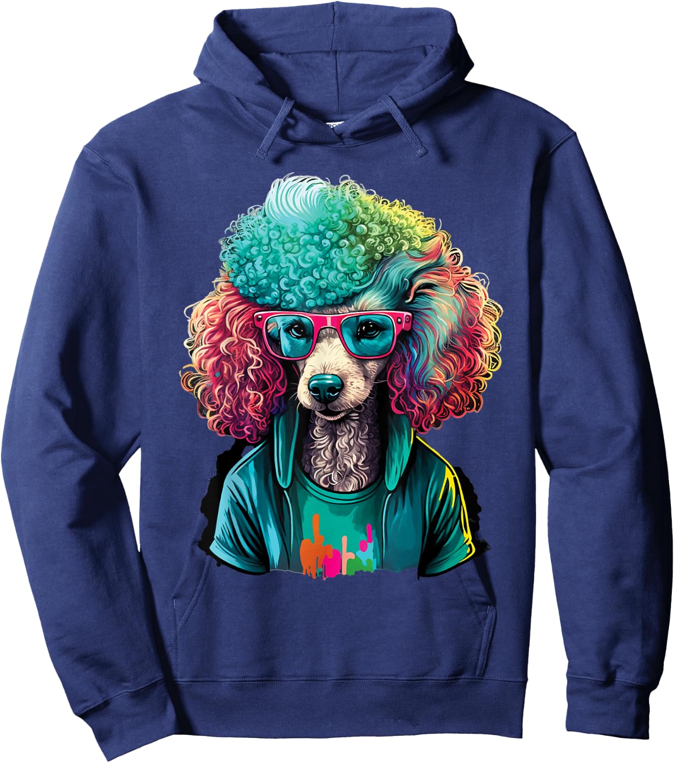 Tie Dye Poodle - Dog Owner Puppy Lover Pet Breeder Men Women Kids Hoodie - Hoodie | Navy