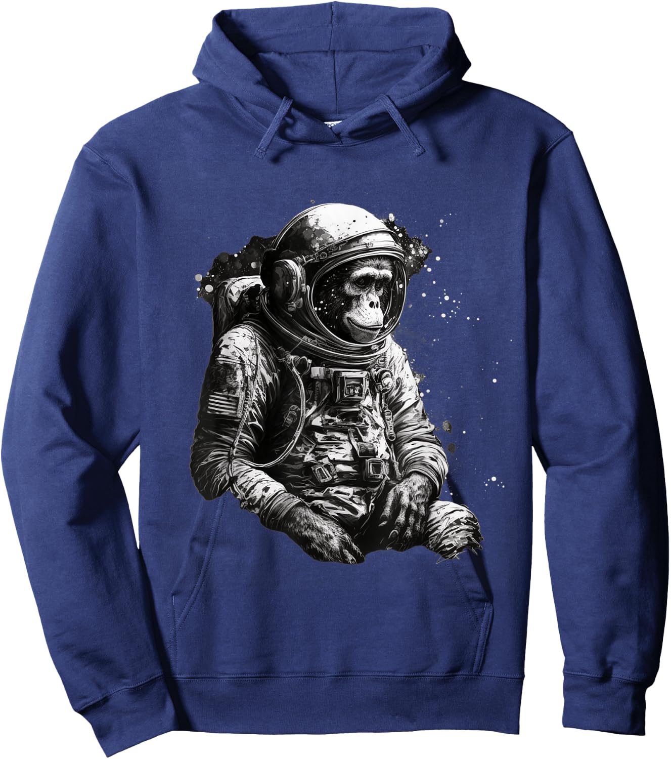 Chimpanzee Space Astronaut Travel Monkey Vintage Design Hoodie - Hoodie | Navy