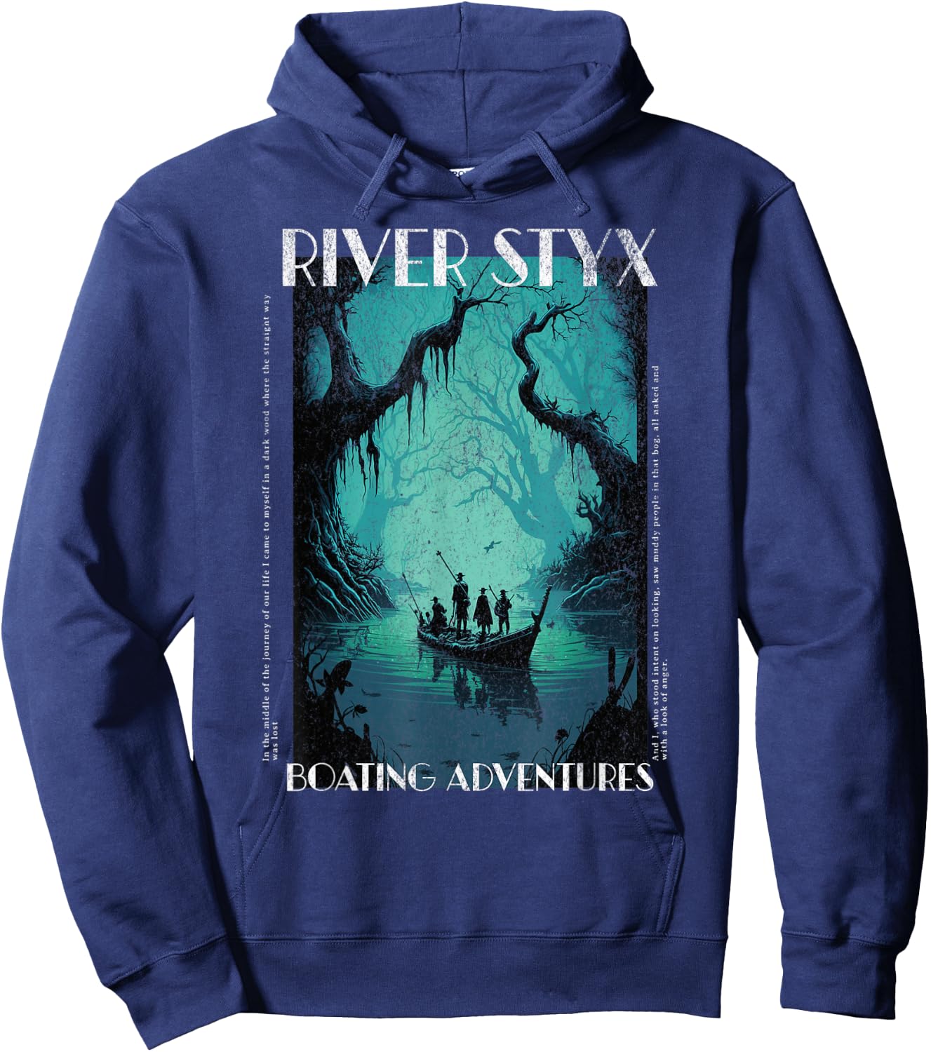 River Styx, Boating Adventures Cool Literature Reading Cute Hoodie - Hoodie | Navy