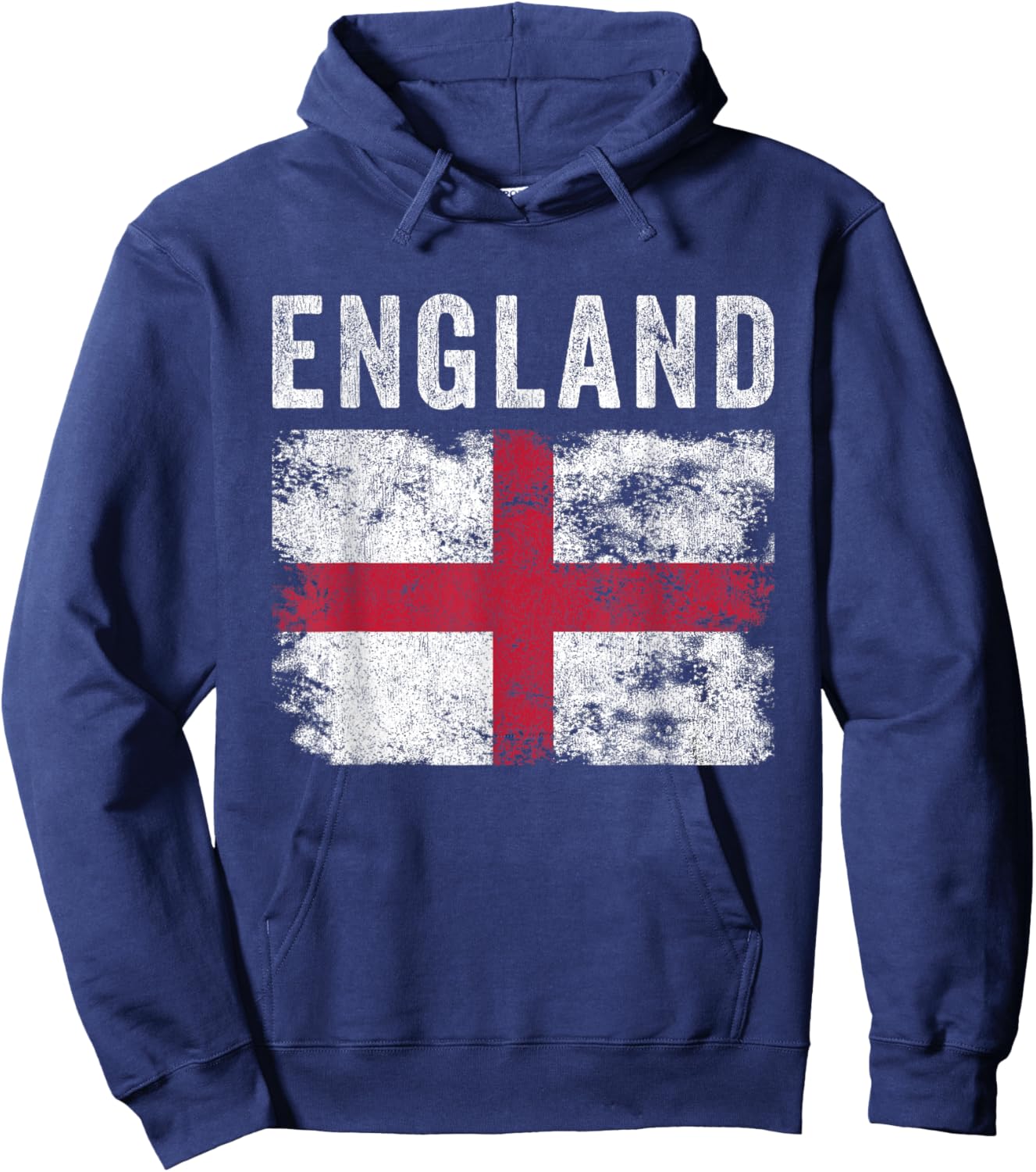 England Flag Distressed - Men Women Kids - English Flag Hoodie - Hoodie | Navy