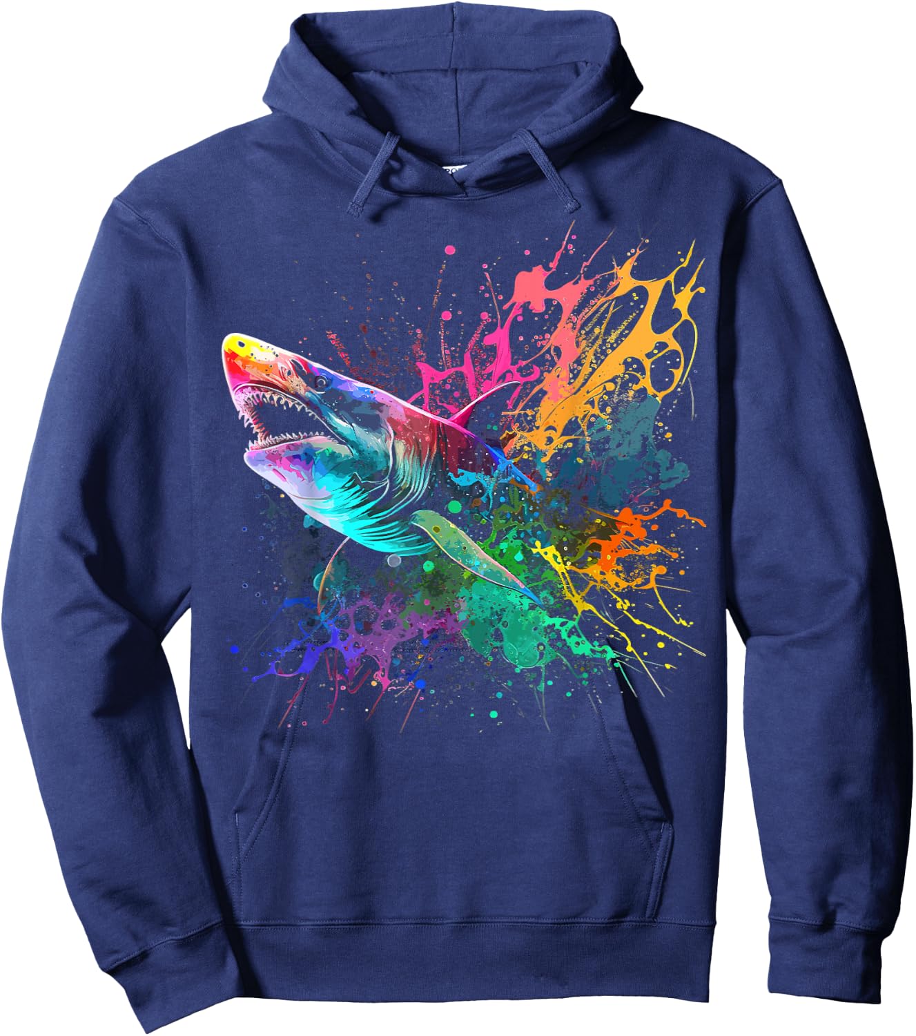 Shark Beach Lover Ocean Animal Graphic Novelty Hoodie - Hoodie | Navy