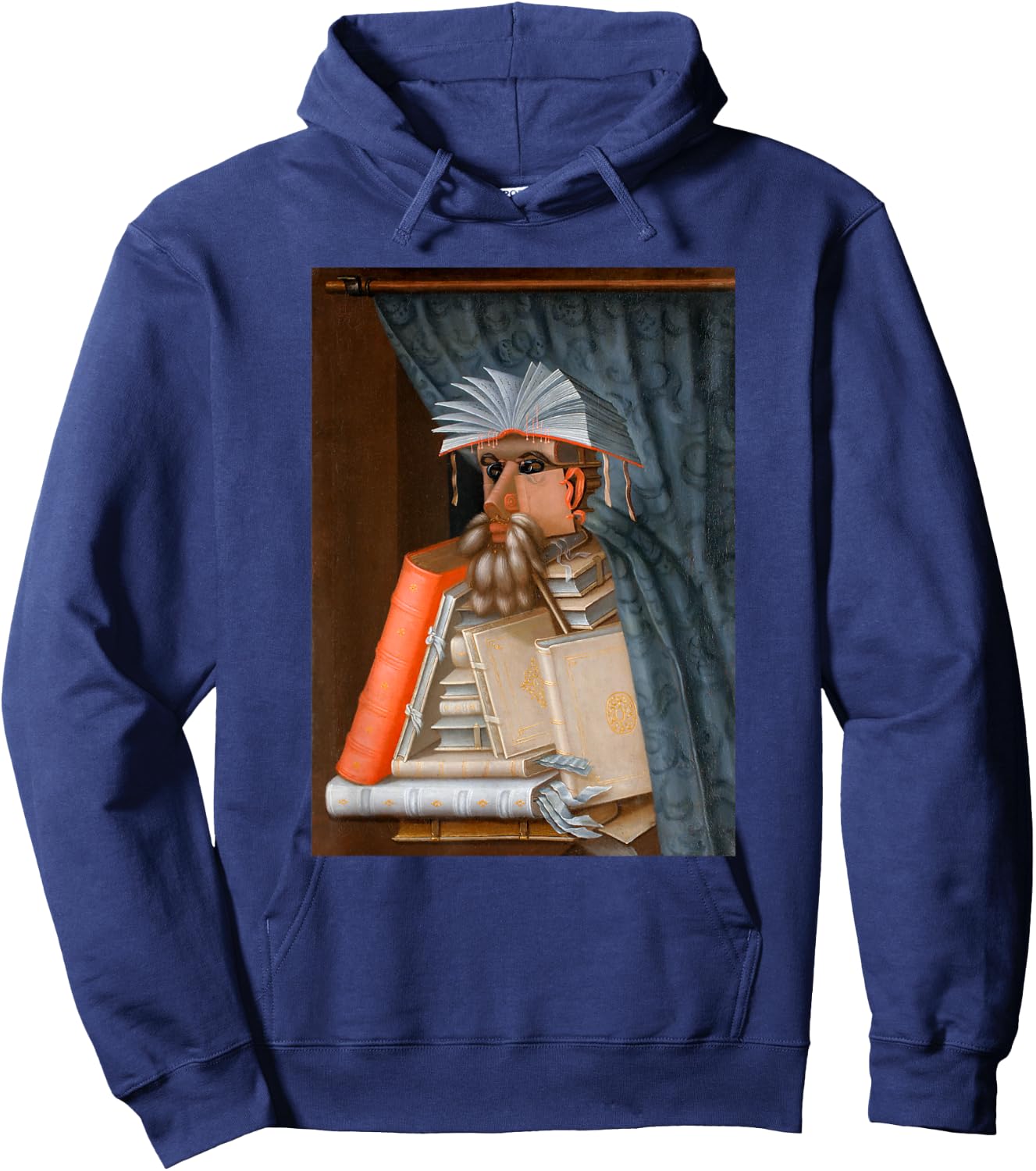 The Librarian c. 1566 Oil Painting by Giuseppe Arcimboldo Hoodie - Hoodie | Navy