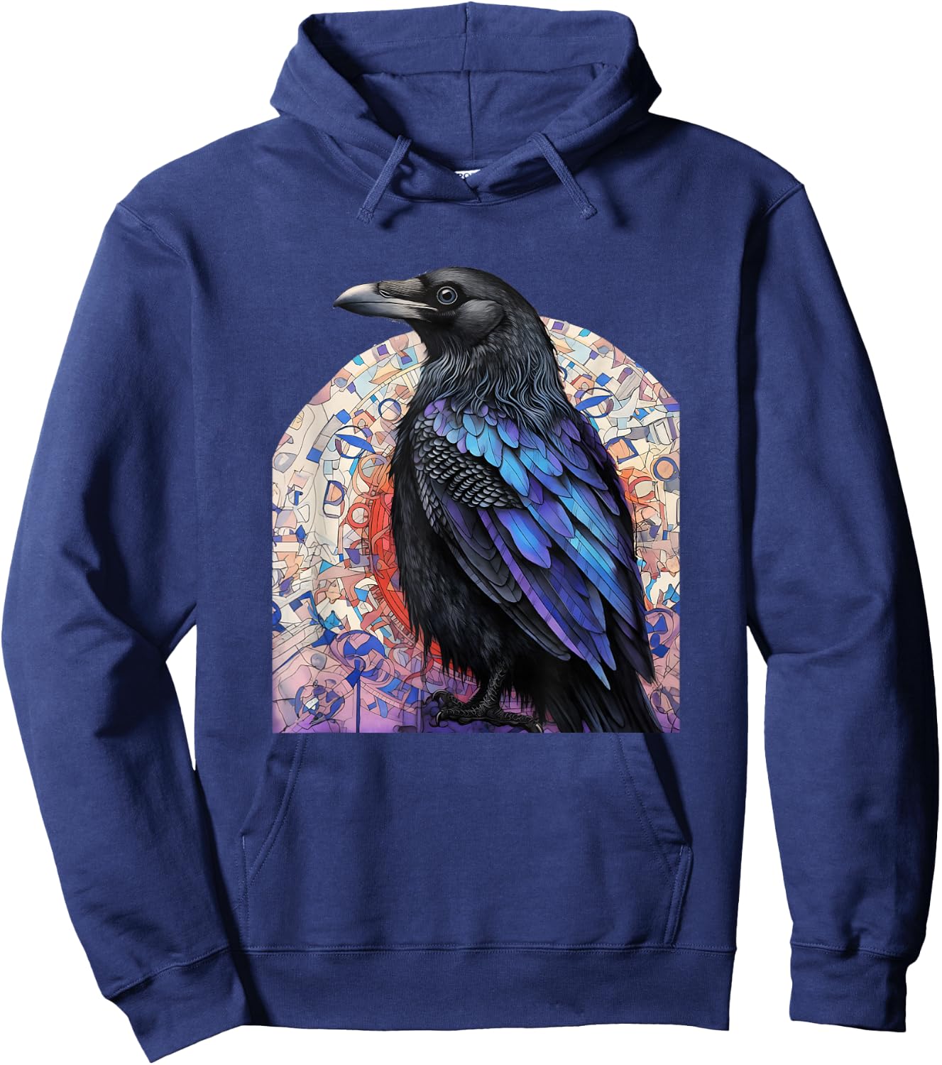 Crow and Raven Bird Lovers Mandala Style Design For Birders Hoodie - Hoodie | Navy