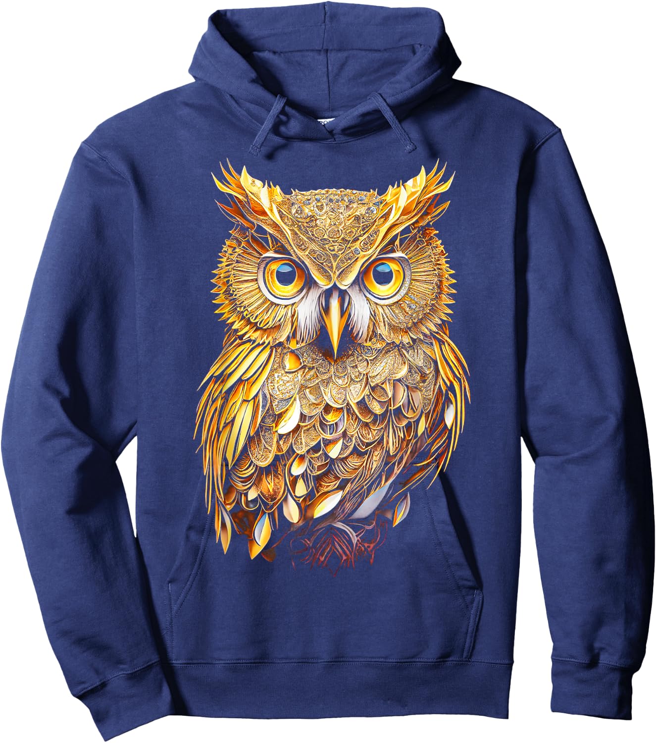 Owl Colourful Bird Art Owl Graphic Animal Owls Owl Hoodie - Hoodie | Navy