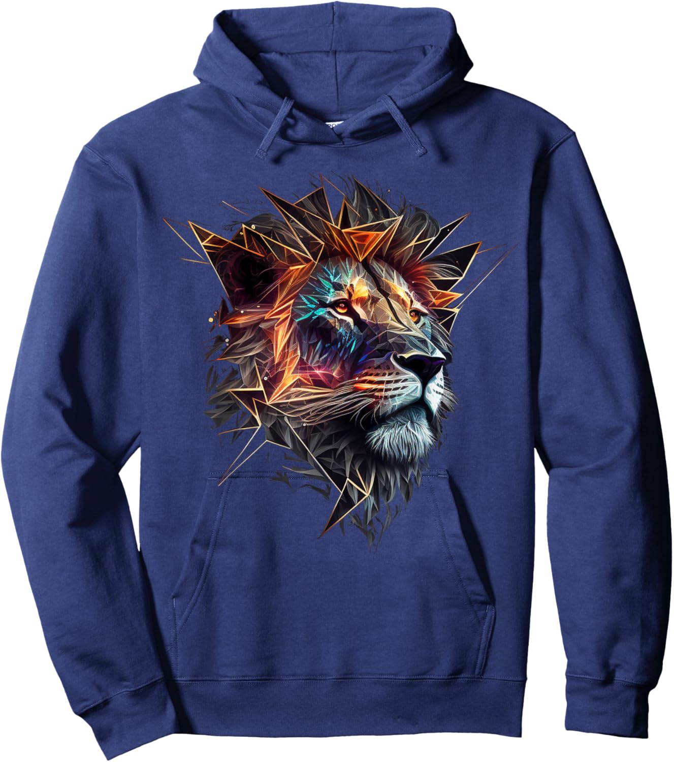 Lion Animal Lover Motif Animal Zoo Print Lion Hoodie - Hoodie | Navy