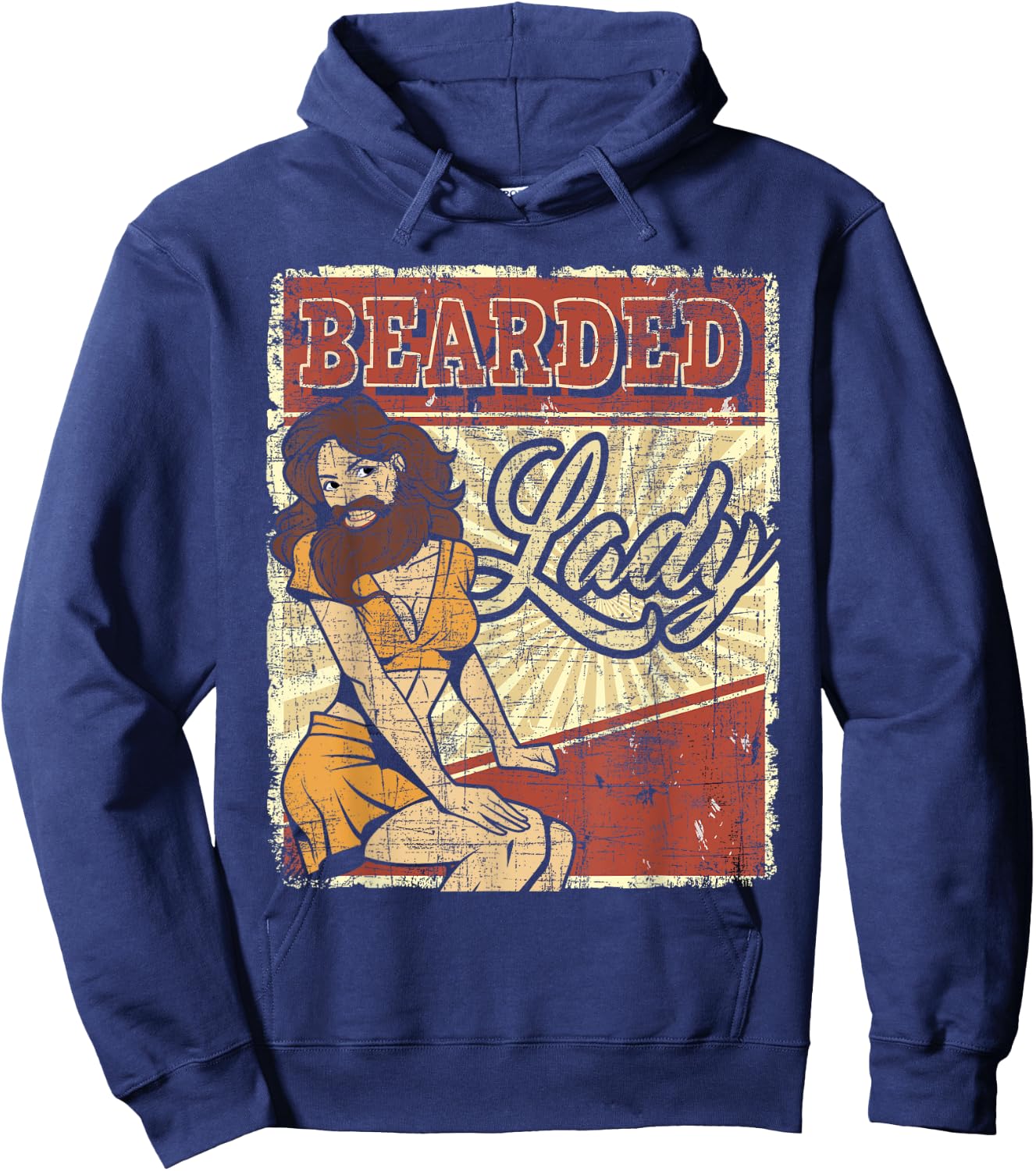 Bearded Lady - Circus Birthday Party Circus Costume Hoodie - Hoodie | Navy