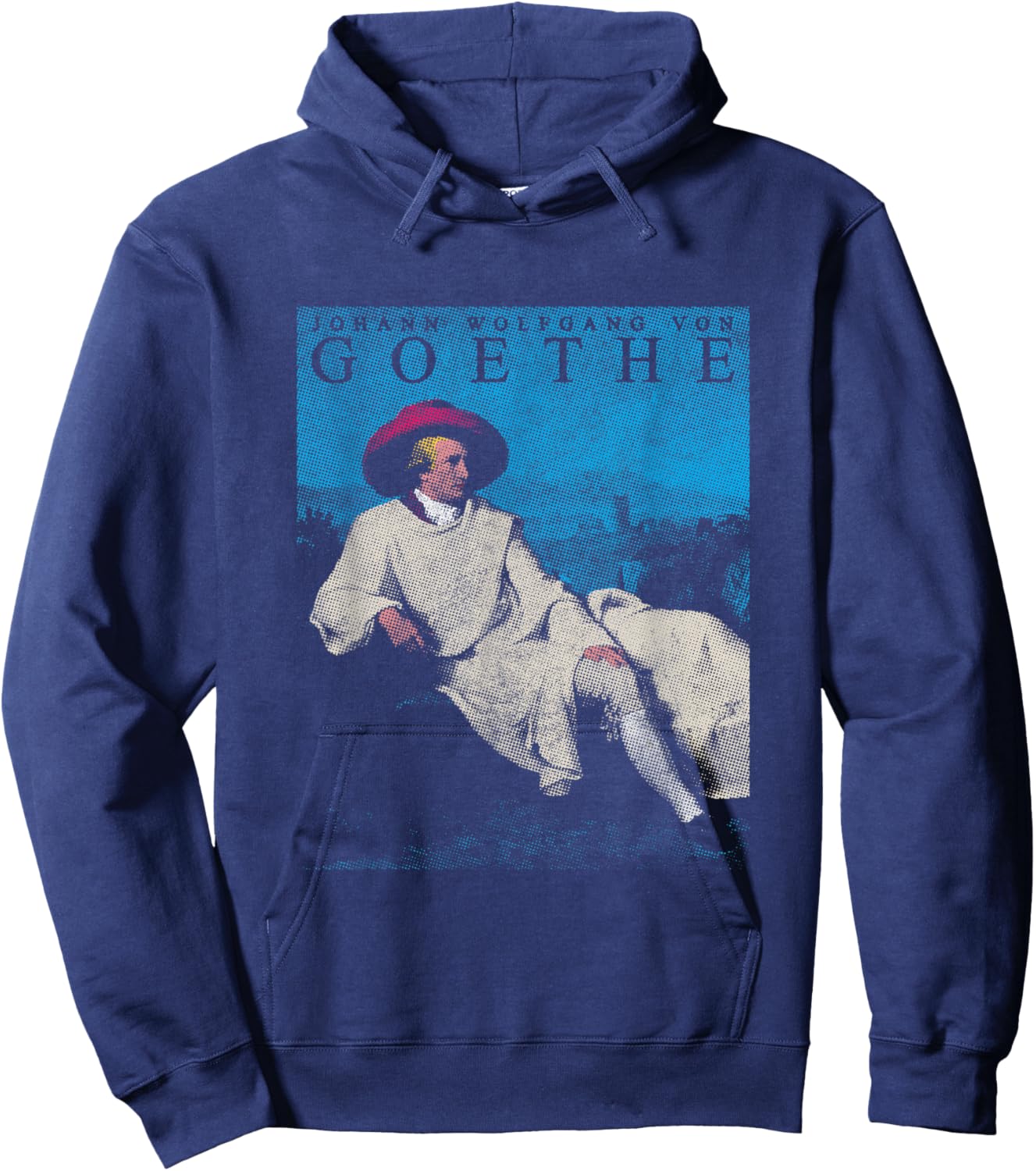 Johann Wolfang Von Goethe Poetic Writer Poet Pop Art Hoodie - Hoodie | Navy