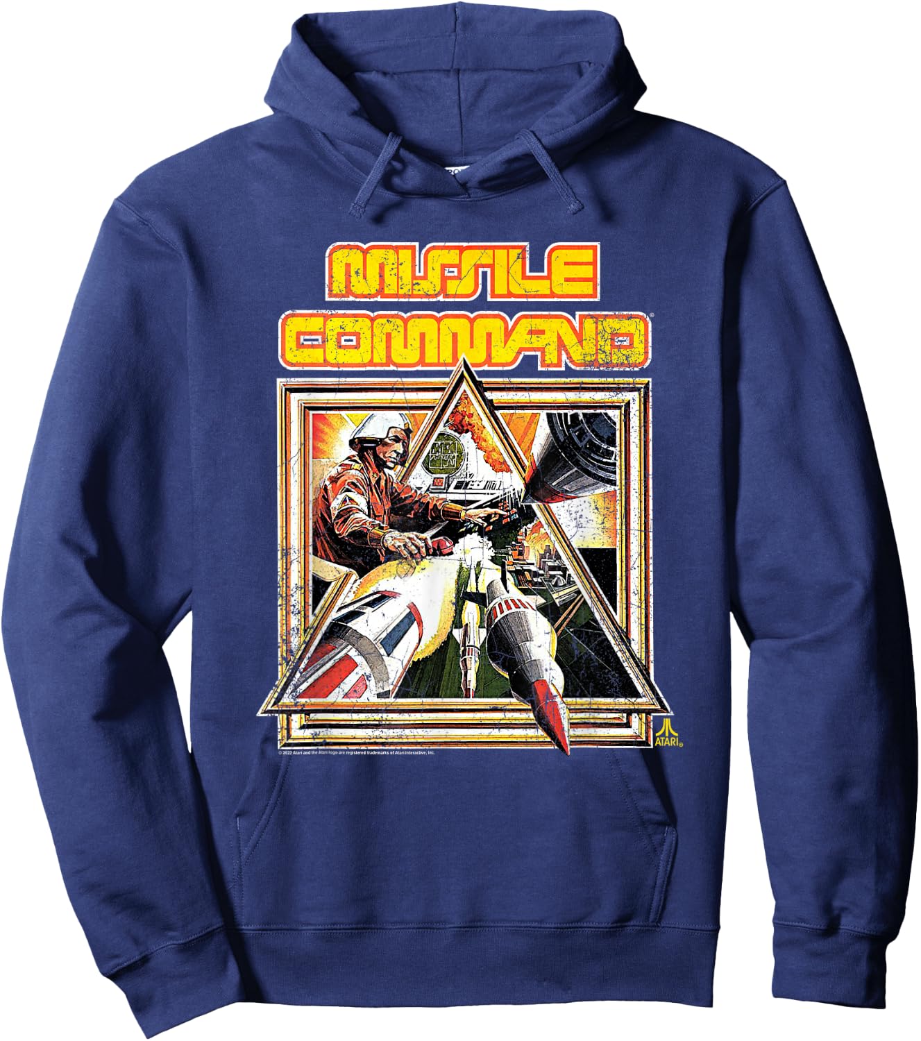 Atari Missile Commander Hoodie - Hoodie | Navy