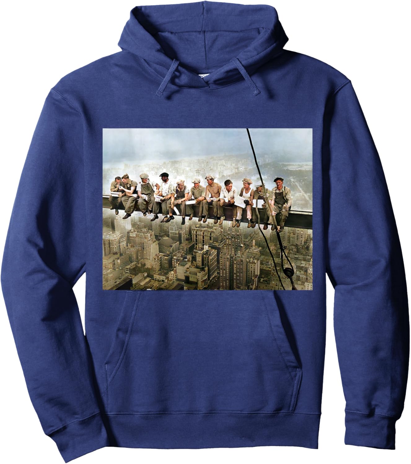Lunch Atop a Skyscraper New York Ironworkers Photograph Hoodie - Hoodie | Navy
