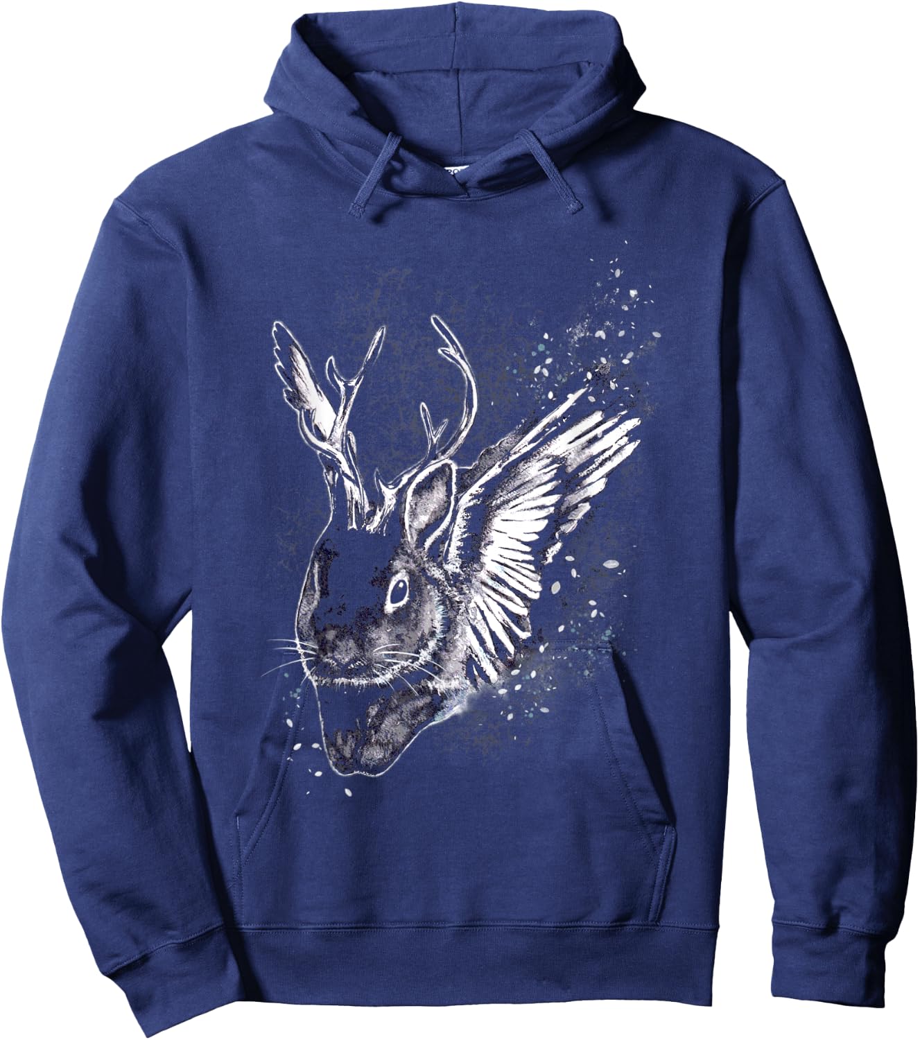 Wolpertinger Rabbit Deer Gothic Fantasy Fabulous Beauty Hoodie - Hoodie | Navy