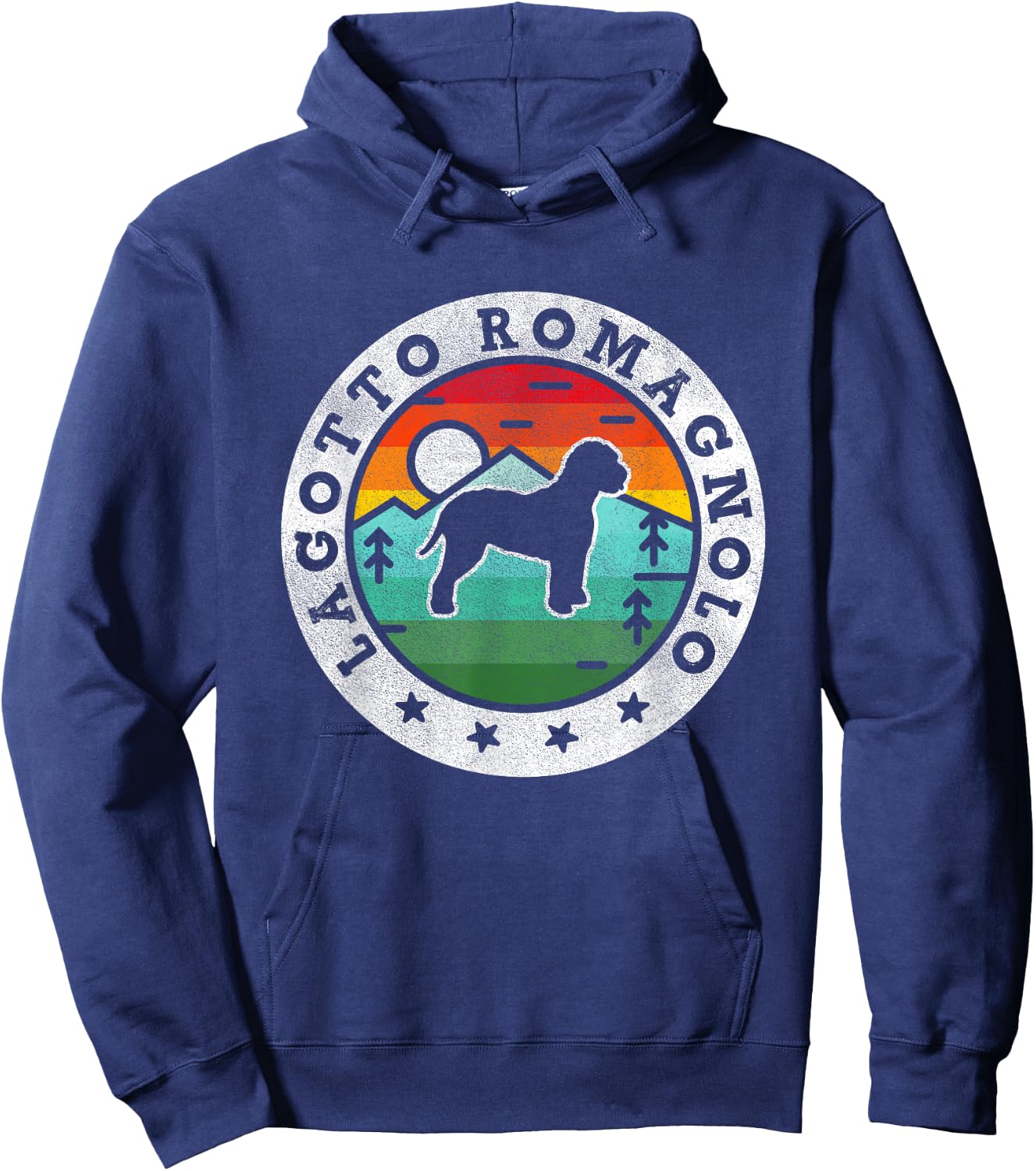 Vintage Lagotto Romagnolo Retro Dog Mom Dad Women Kids Hoodie - Hoodie | Navy