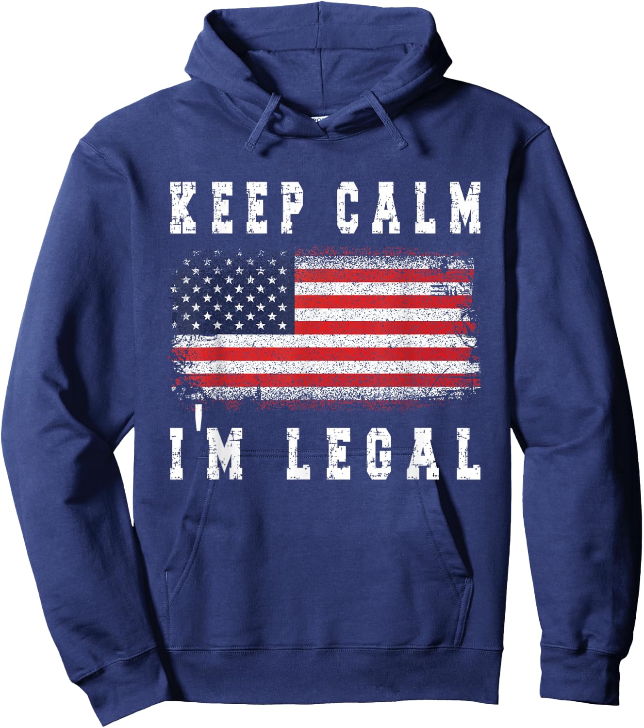 I'm Legal New US Citizen American Flag US Citizenship USA Hoodie - Hoodie | Navy