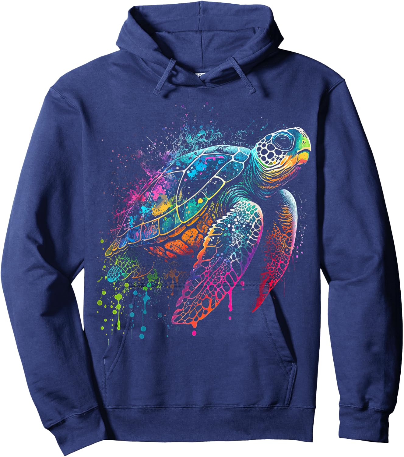 Sea Turtle Beach Lover Ocean Animal Graphic Novelty Hoodie - Hoodie | Navy