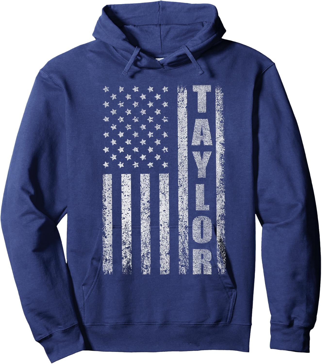 Taylor US Flag Personalized Taylor American Flag Vintage Hoodie - Hoodie | Navy