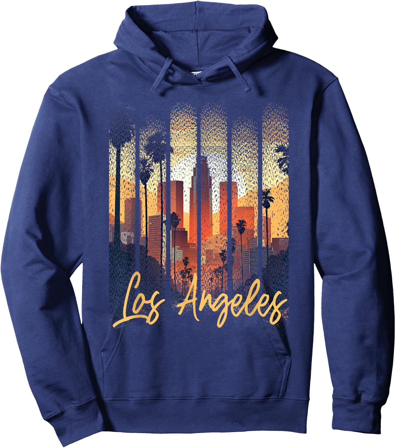 Los Angeles California City Downtown Skyline California L.A. Hoodie - Hoodie | Navy