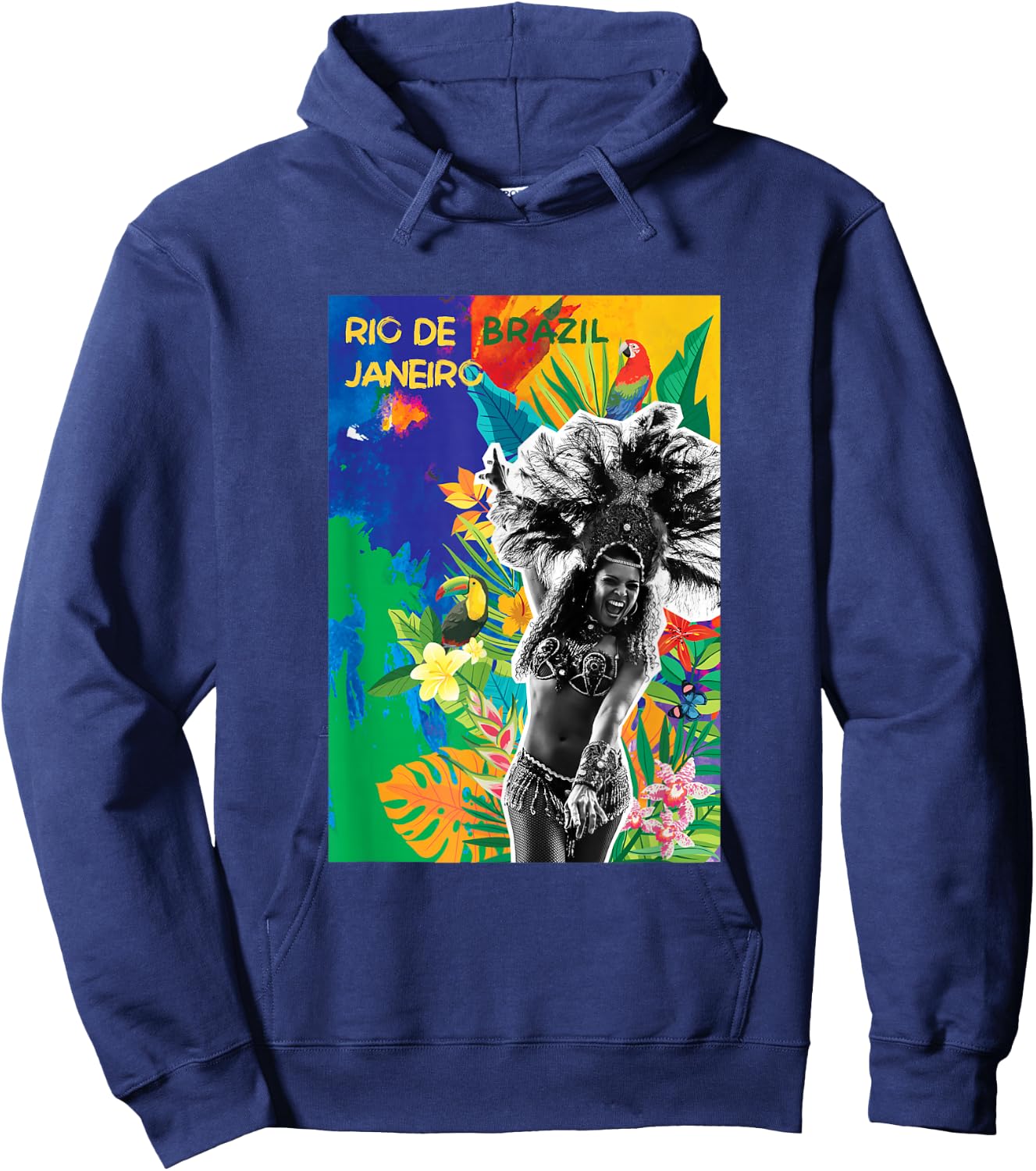 Samba Dancer Brazil Carnival Rio De Janeiro Colorful Hoodie - Hoodie | Navy