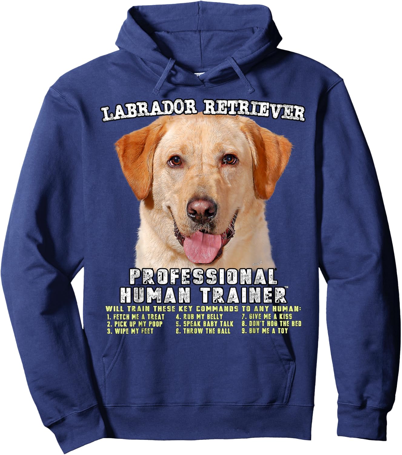 Labrador Retriever Yellow Lab Professional Human Trainer Hoodie - Hoodie | Navy
