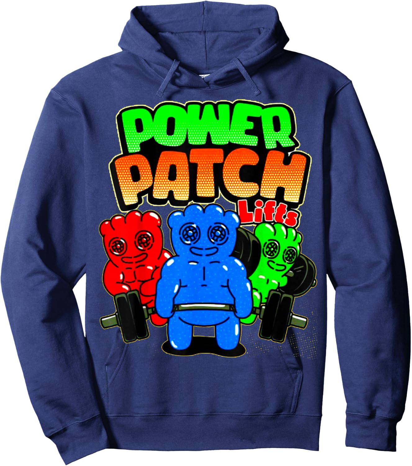 Funny Power Patch Lifts Weightlifting Bodybuilding Workout Hoodie - Hoodie | Navy