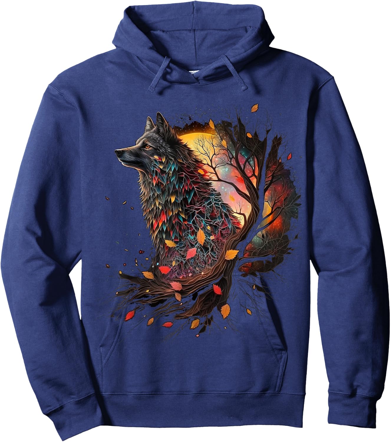 Wolf animal lovers, animal wolf Hoodie - Hoodie | Navy
