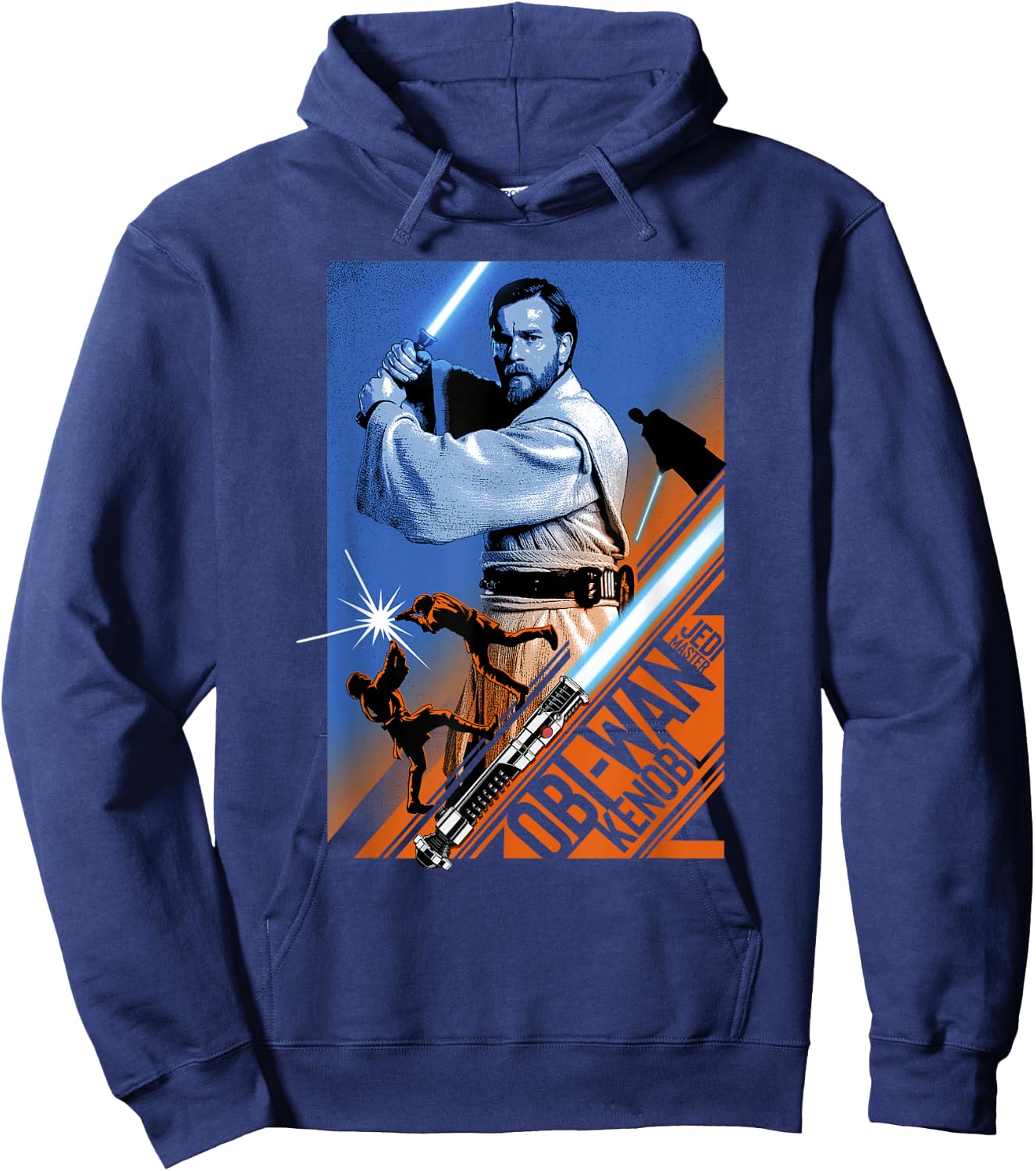 Star Wars Revenge Of The Sith Obi-Wan Kenobi Saber Split Hoodie - Hoodie | Navy