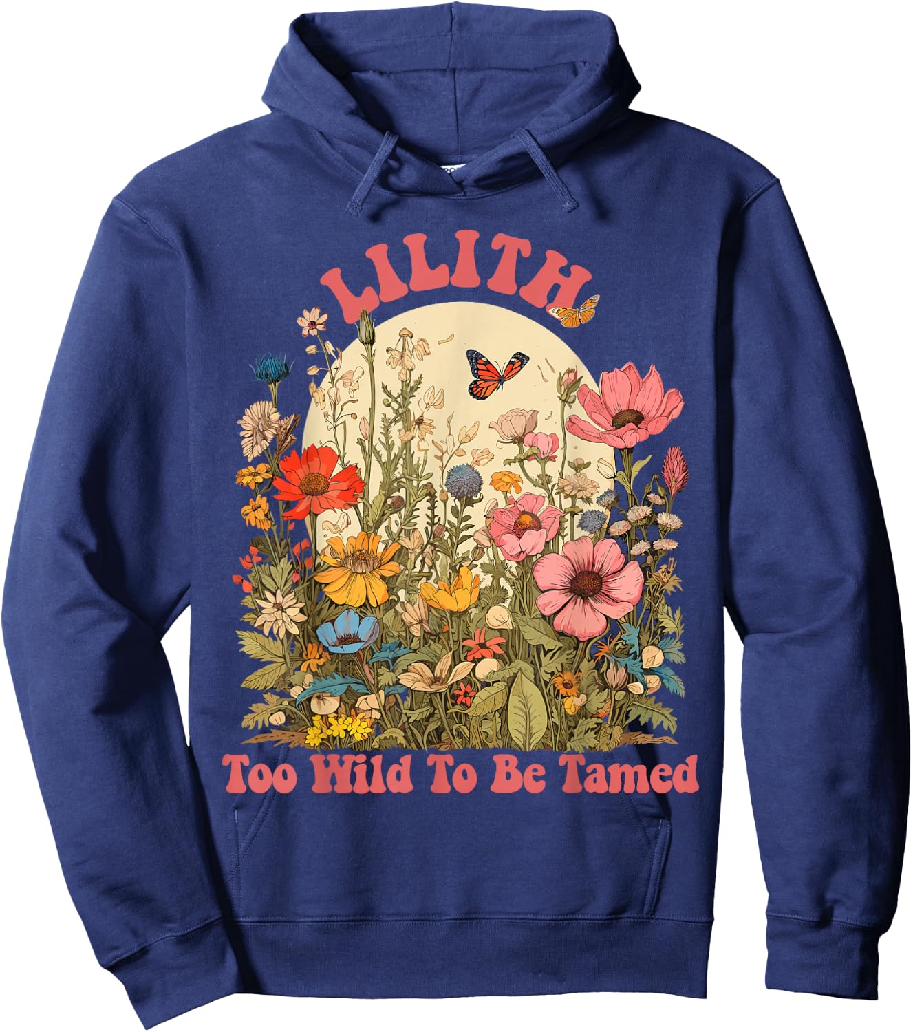LILITH Name Cute Retro Girls Wildflower LILITH Name Hoodie - Hoodie | Navy