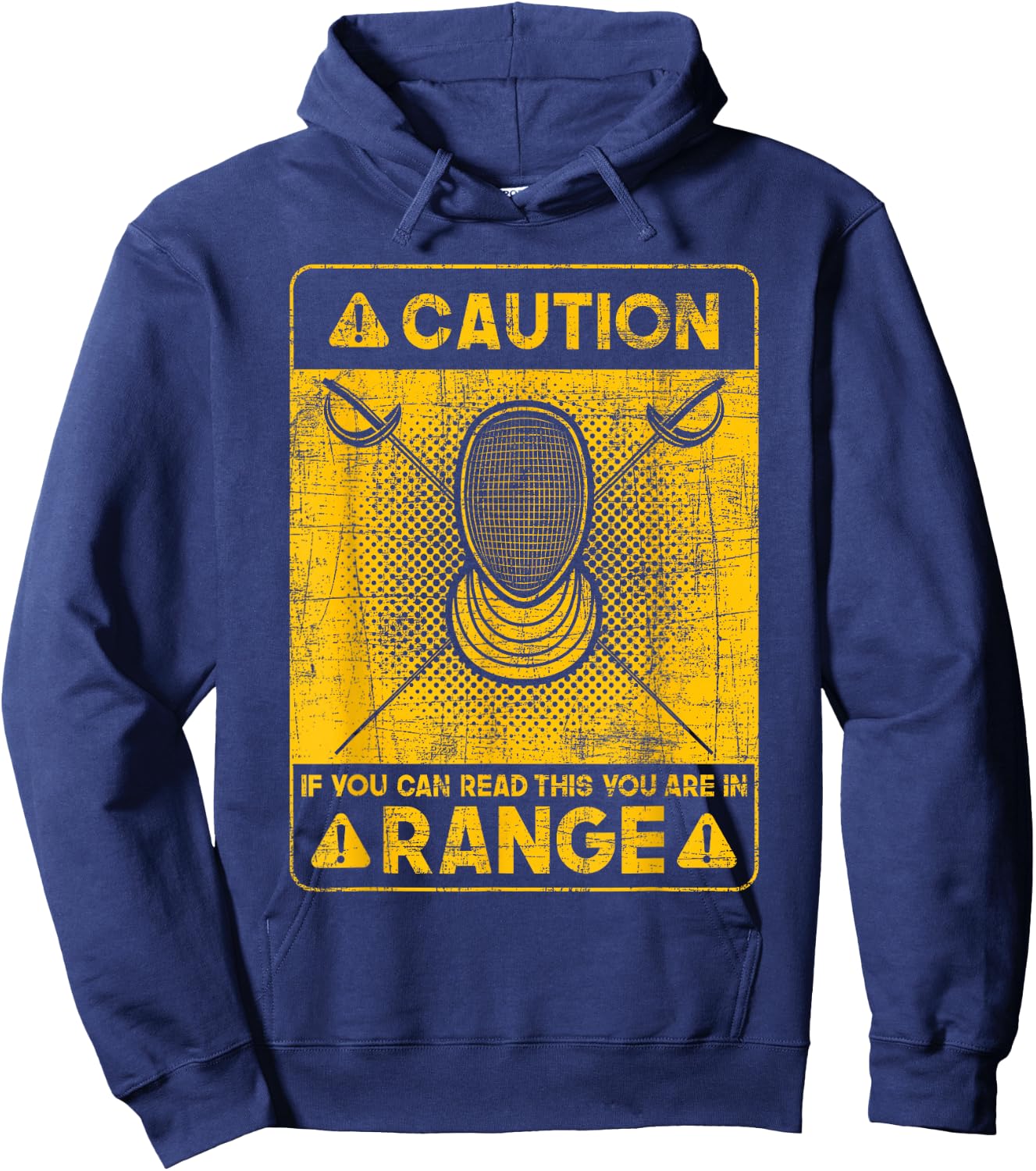 If You Can Read This You are in Range - Fencing Swordsman Hoodie - Hoodie | Navy