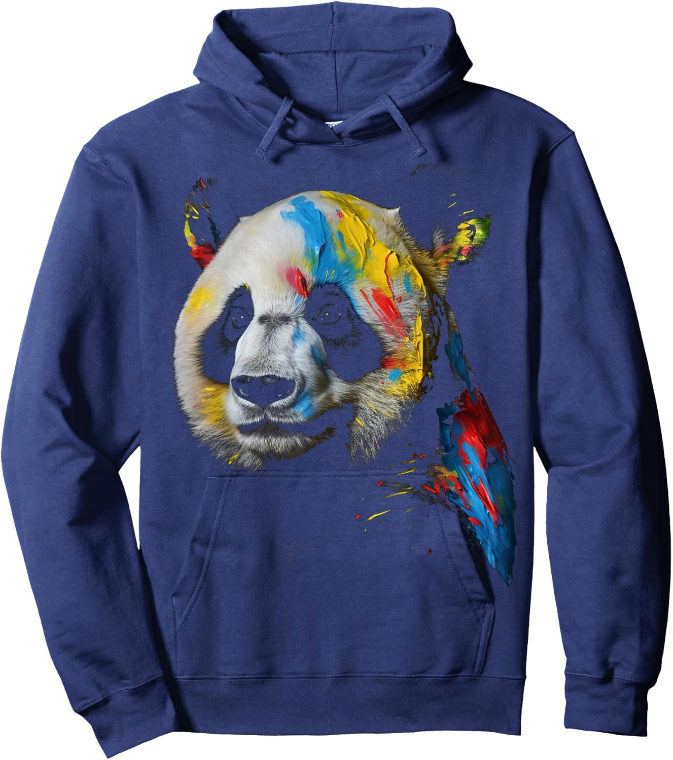 Large Panda Colourful Animal Panda Bear Zoo Art Panda Hoodie - Hoodie | Navy
