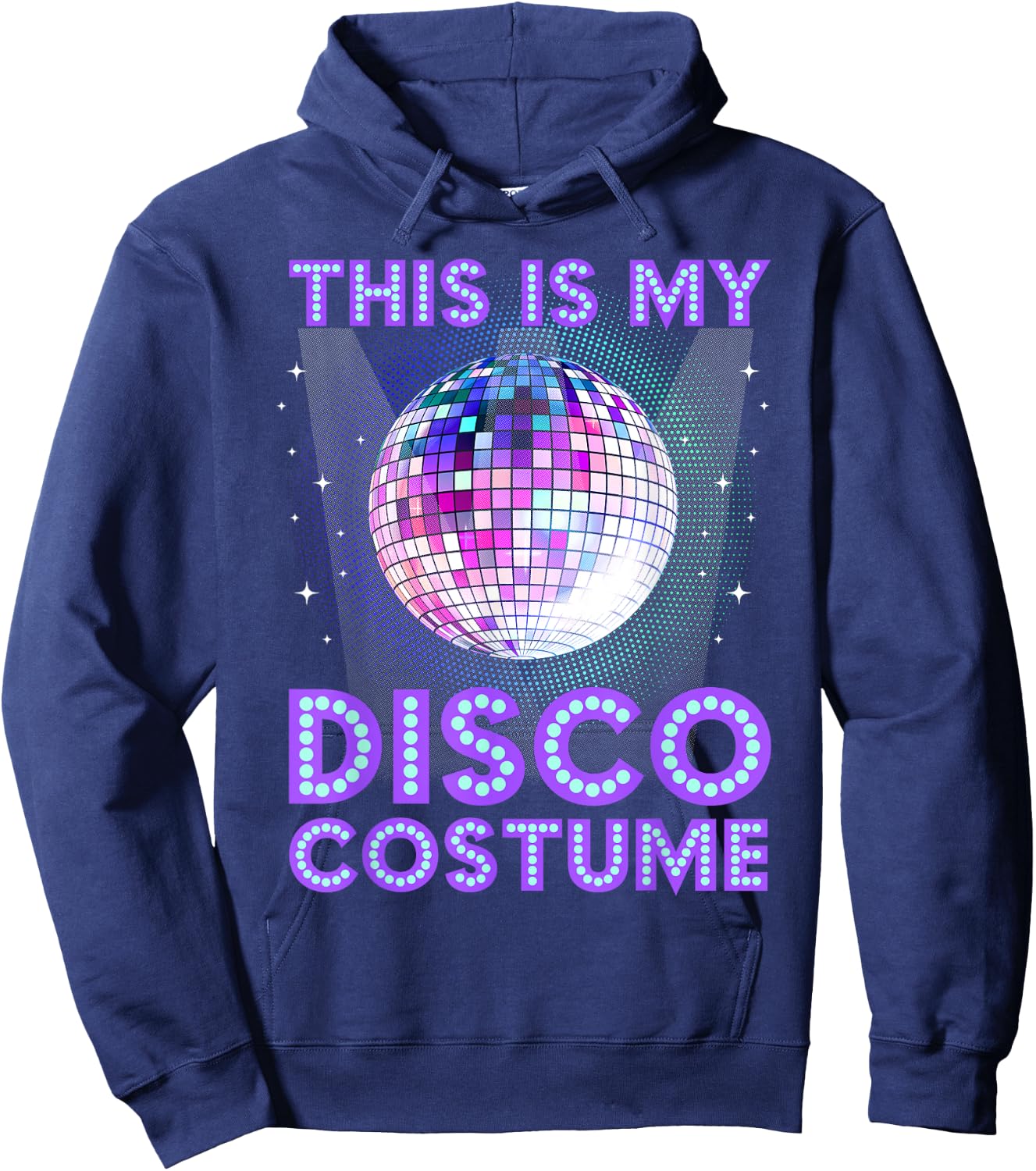 80s Disco Art Women 70s Ball Costume Disco Dance Hoodie - Hoodie | Navy