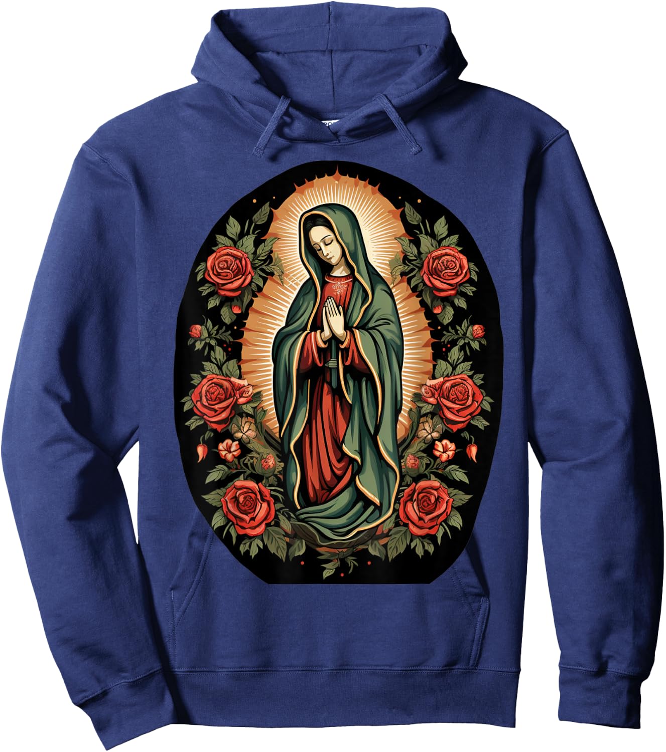 Our Lady of Guadalupe Sant Mary For Christians, Catholics Hoodie - Hoodie | Navy