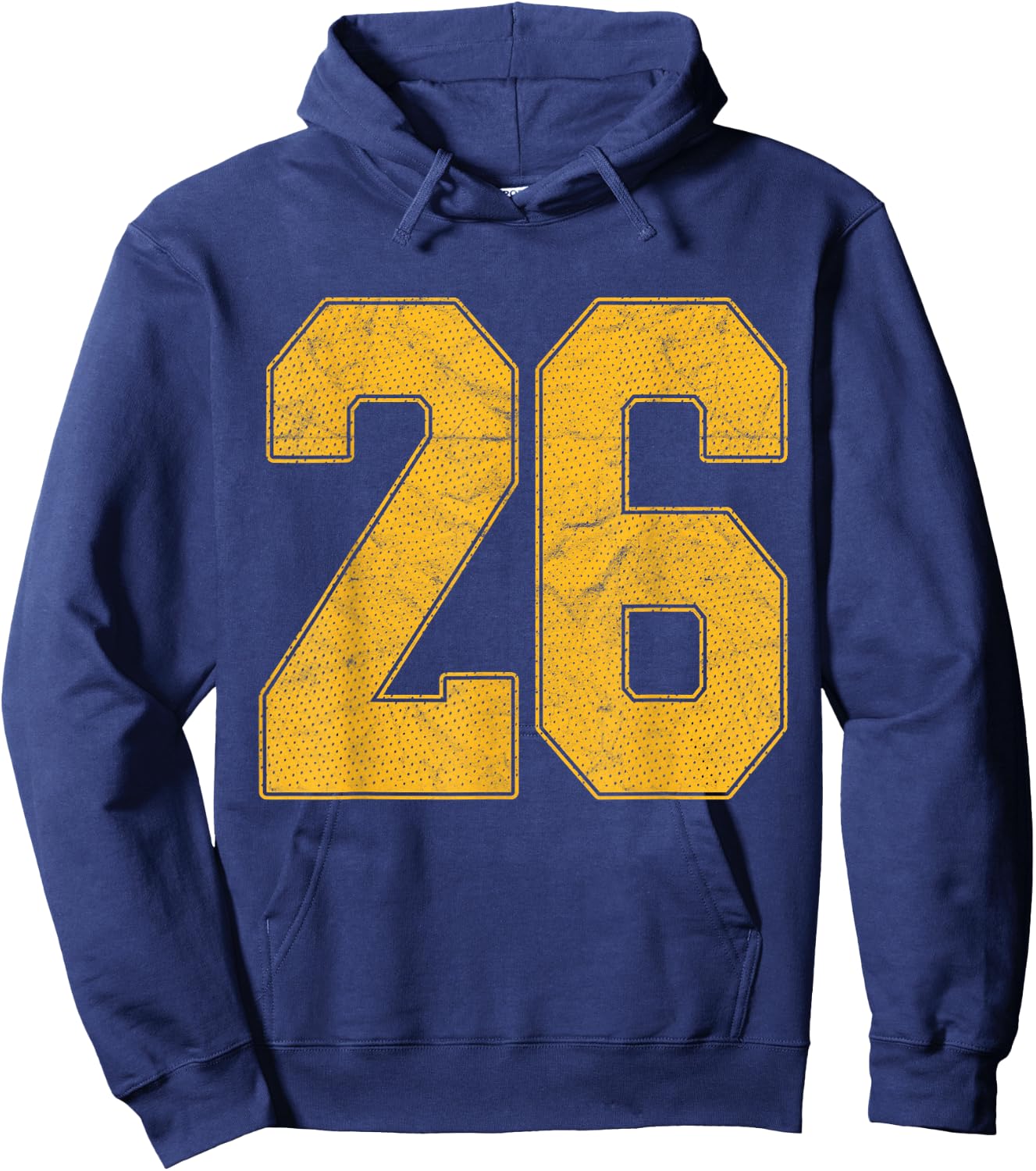 Number 26 Numbered Uniform Sports Team Jersey 26th Birthday Hoodie - Hoodie | Navy