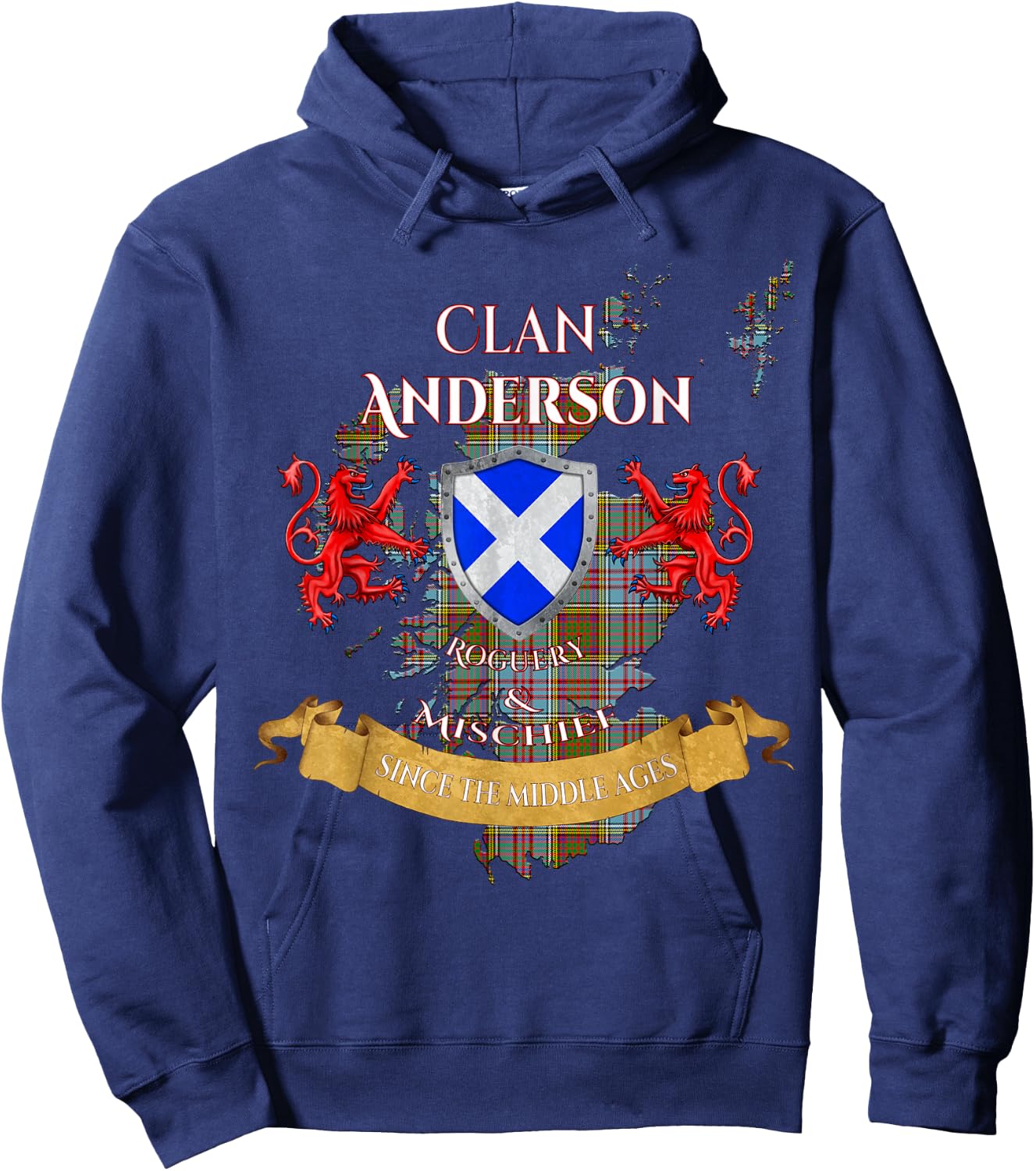 Anderson Scottish Family Clan Middle Ages Mischief Hoodie - Hoodie | Navy