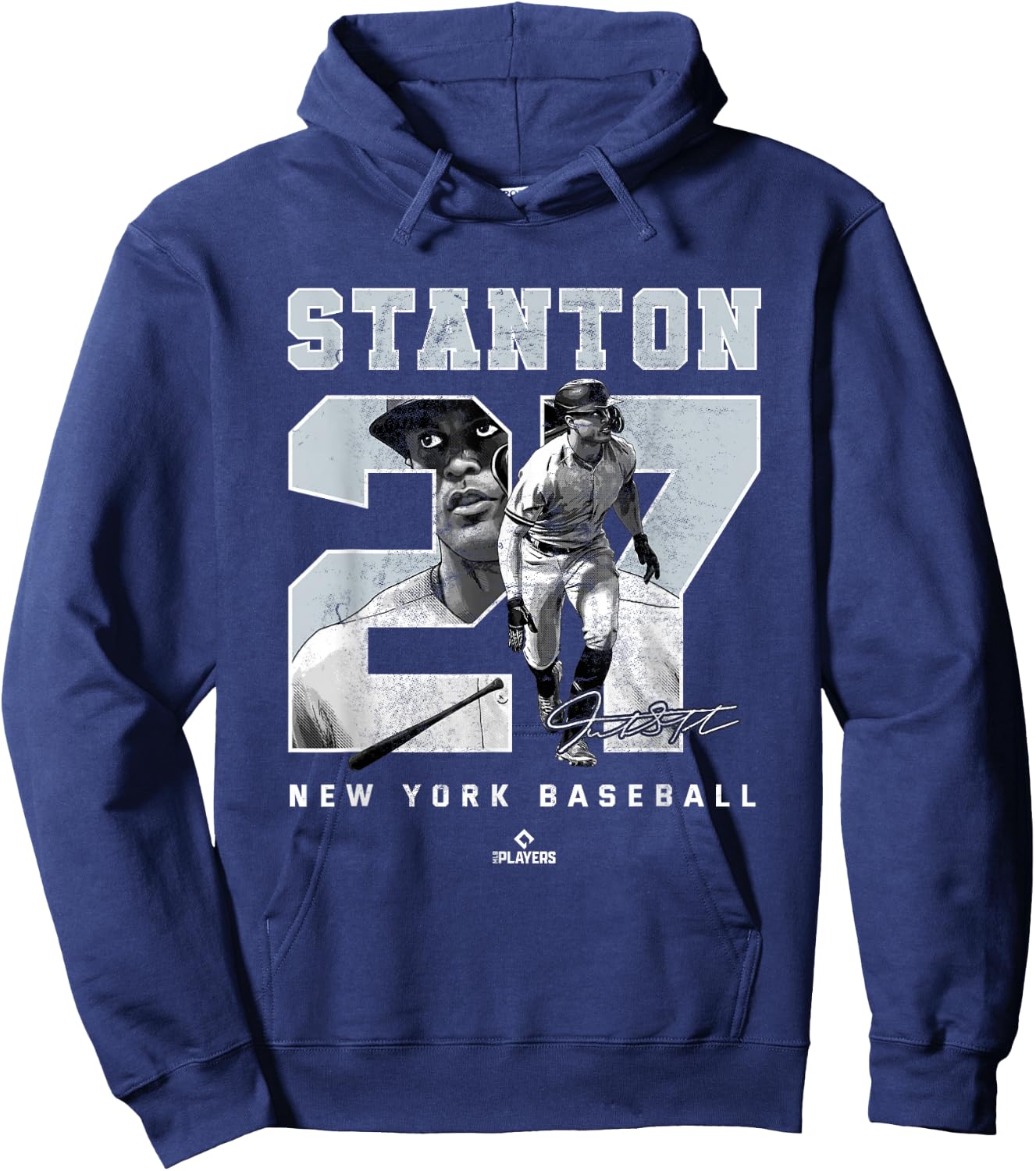 Number and Portrait Giancarlo Stanton New York MLBPA Hoodie - Hoodie | Navy
