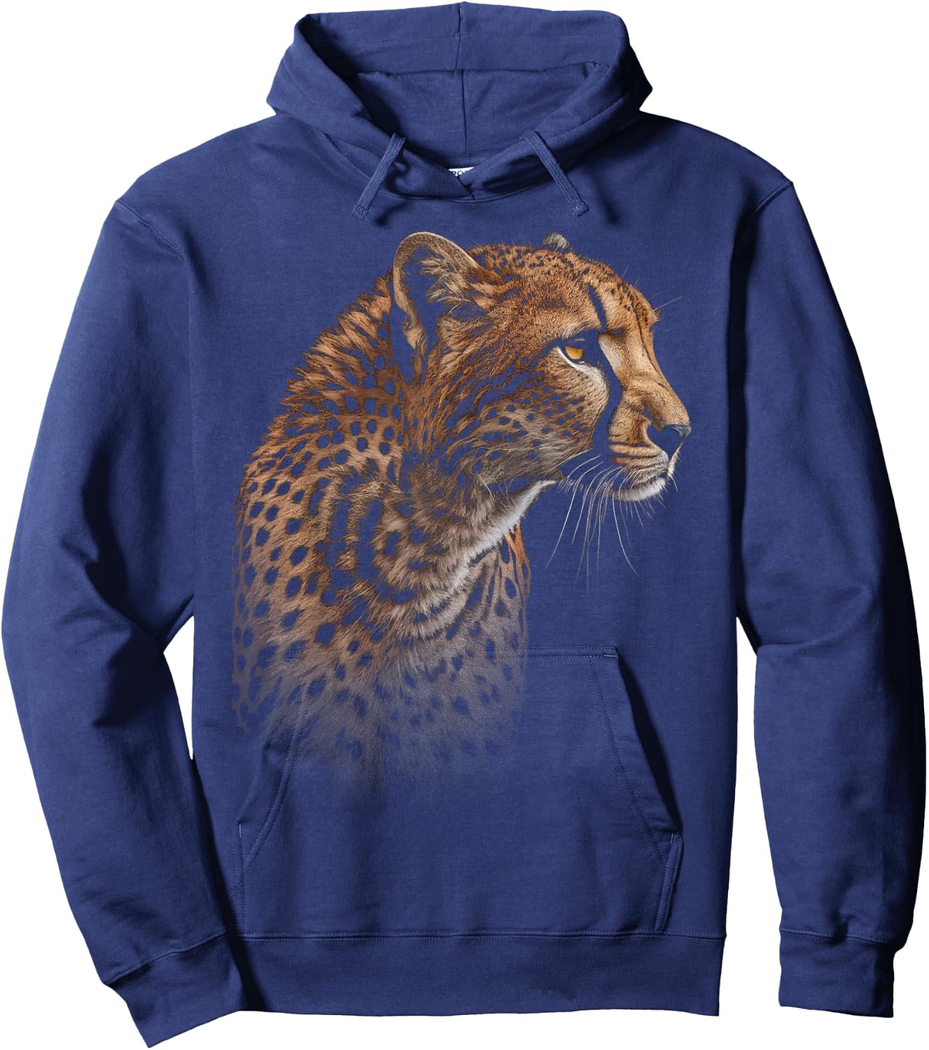 Leopard Cheetah Tiger Leopard Face Lion Cat Hoodie - Hoodie | Navy