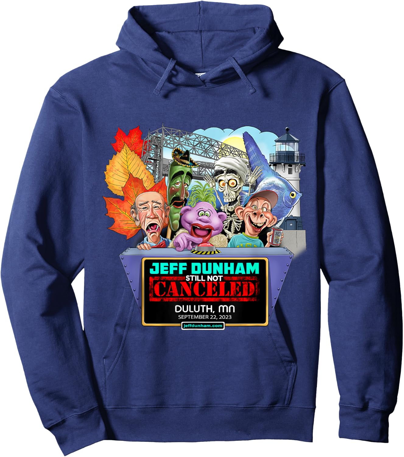 Jeff Dunham Duluth, MN (2023) Hoodie - Hoodie | Navy