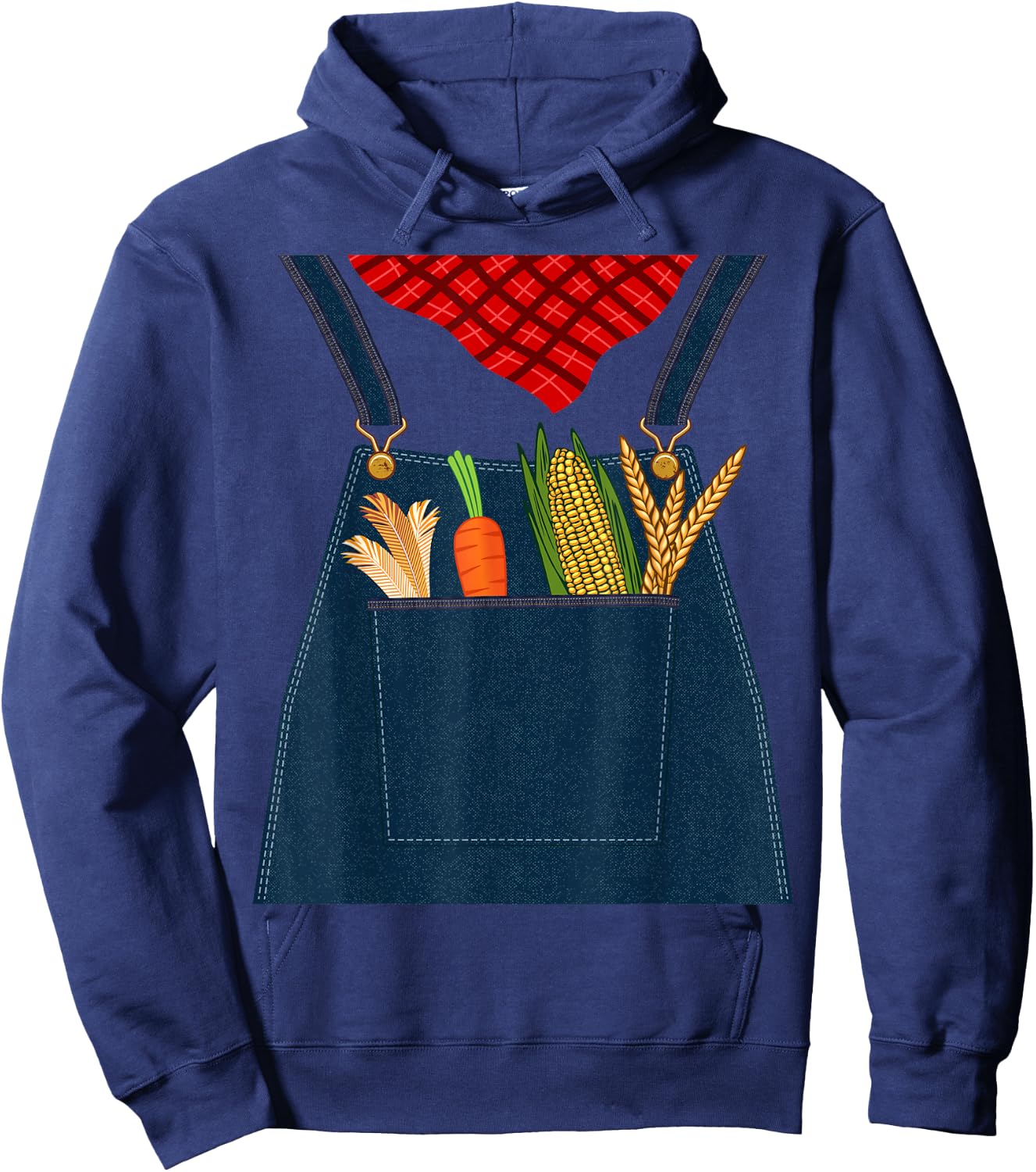 Easy Halloween Outfit Women Kids Farmer Costume Hoodie - Hoodie | Navy