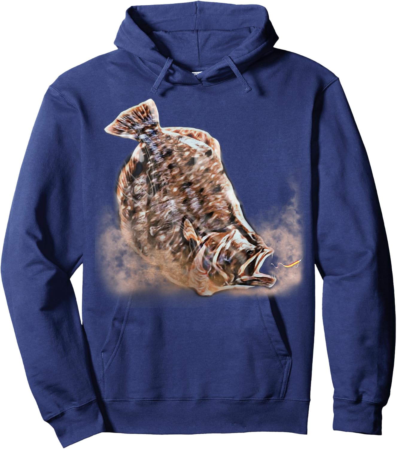 Flounder Fishing Shirt & Gear , Women & Kids Flounder Hoodie - Hoodie | Navy