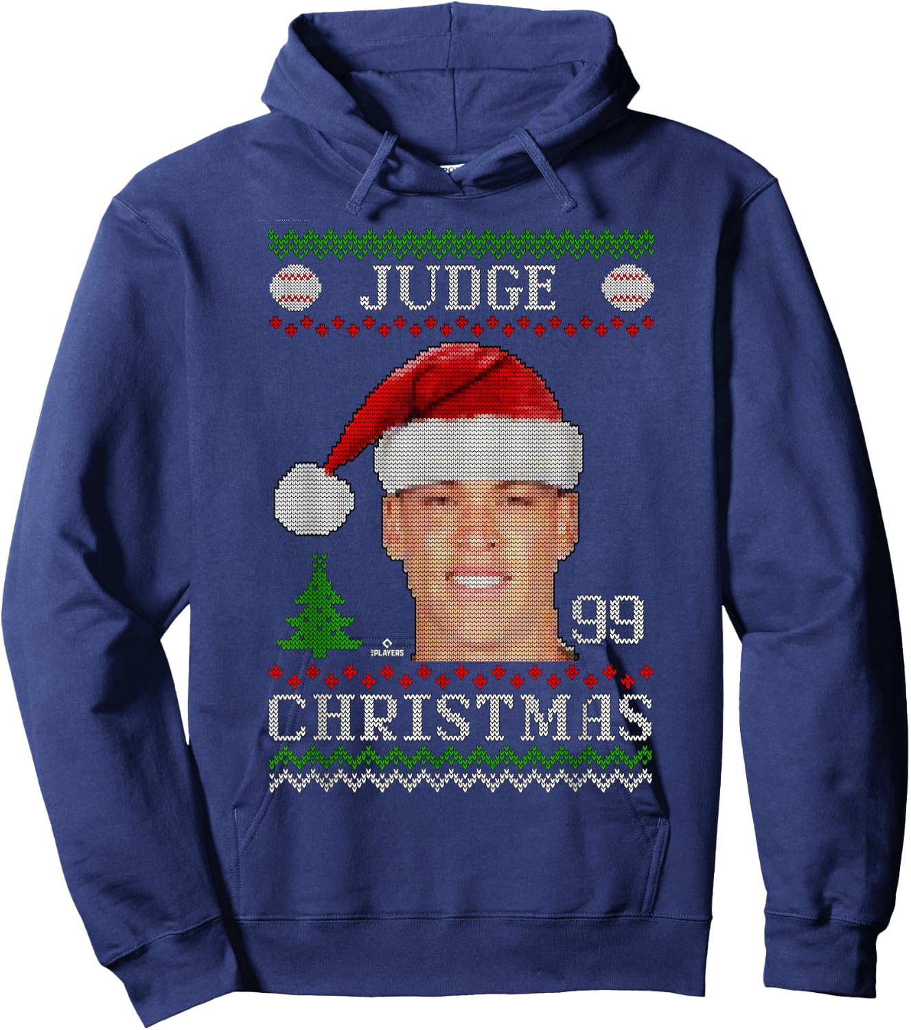 Aaron Judge New York Baseball Christmas Sweater MLBPA Hoodie - Hoodie | Navy