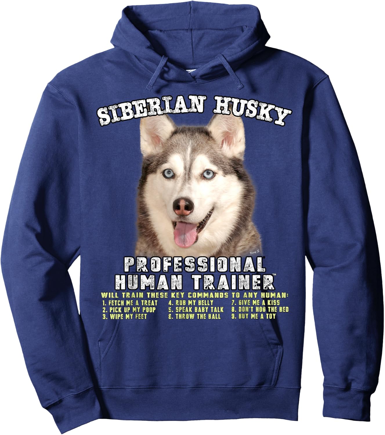 Siberian Husky Professional Human Trainer Small Hoodie - Hoodie | Navy