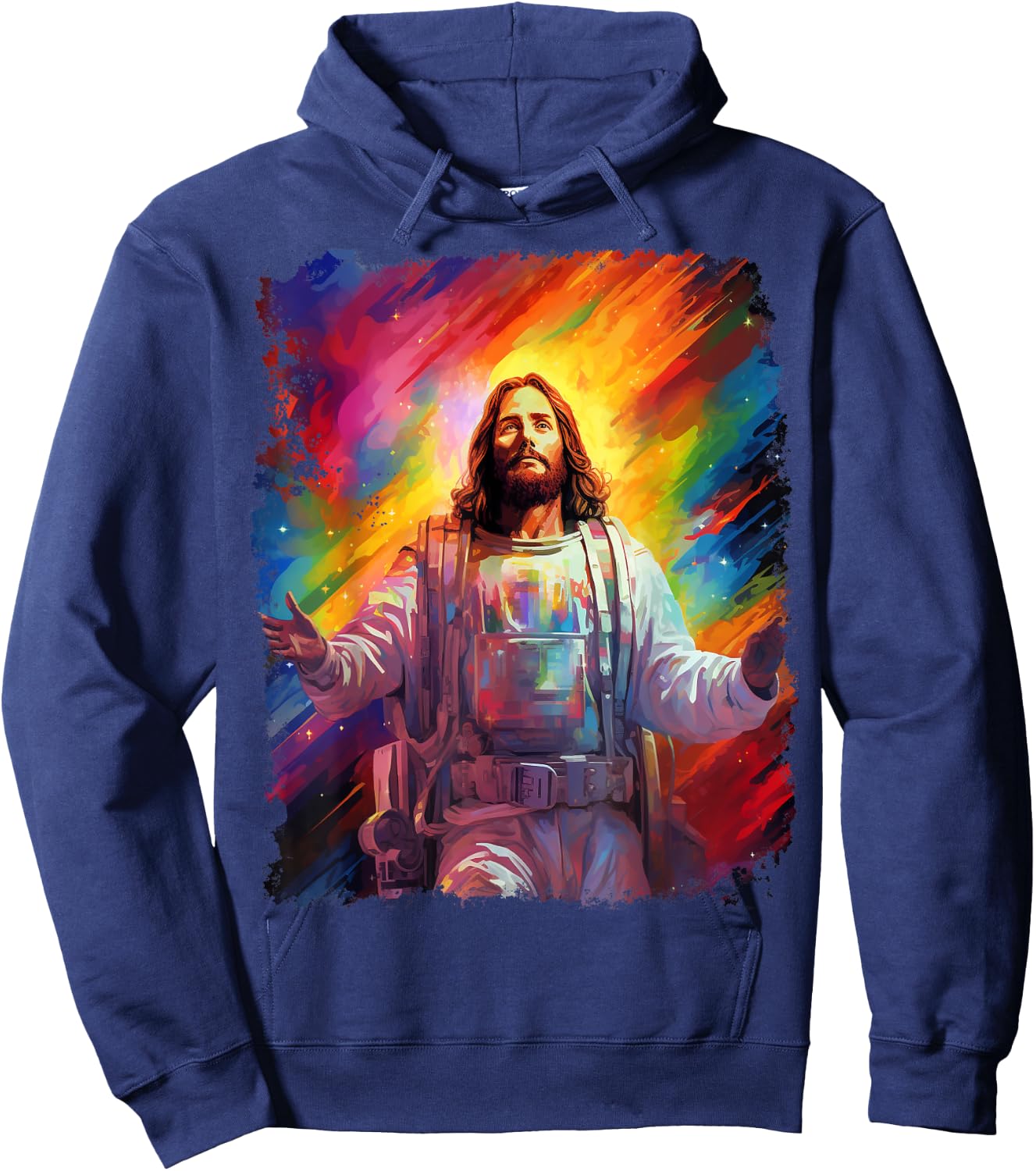 Jesus Christ Christian Space Hoodie - Hoodie | Navy