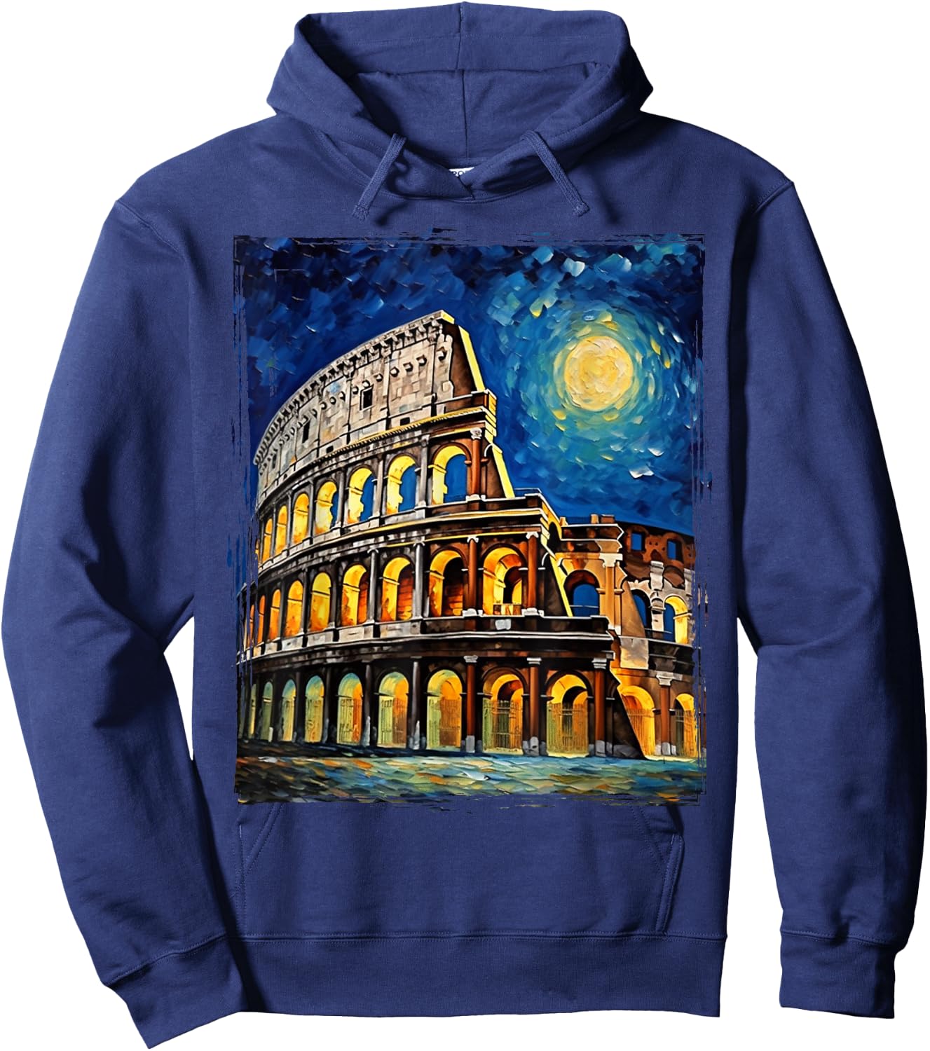 Roma Italia Colosseum Souvenirs, Rome Italy Van Gogh Hoodie - Hoodie | Navy