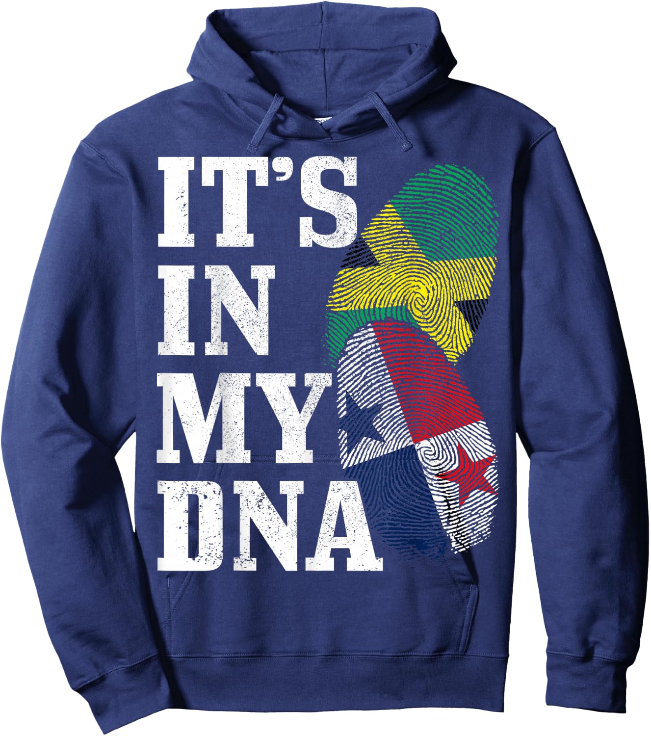 Jamaica & Panama It's in my DNA Jamaican Hoodie - Hoodie | Navy