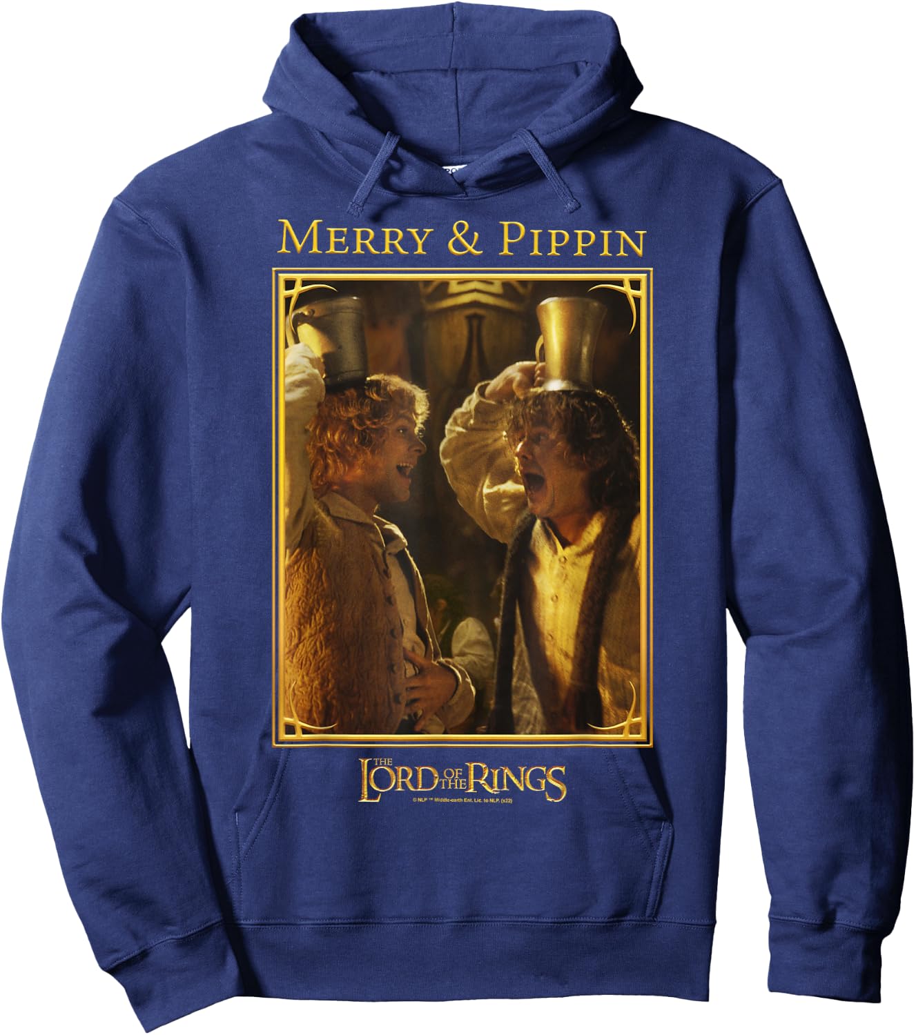 The Lord of The Rings Merry & Pippin Funny Memory Poster Hoodie - Hoodie | Navy