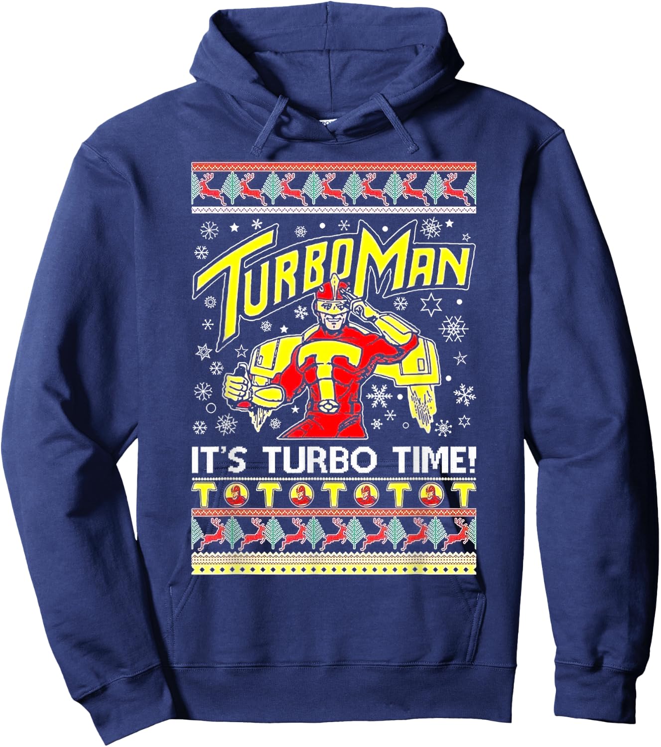 TurboMan It's Turbo Time Ugly Hoodie - Hoodie | Navy