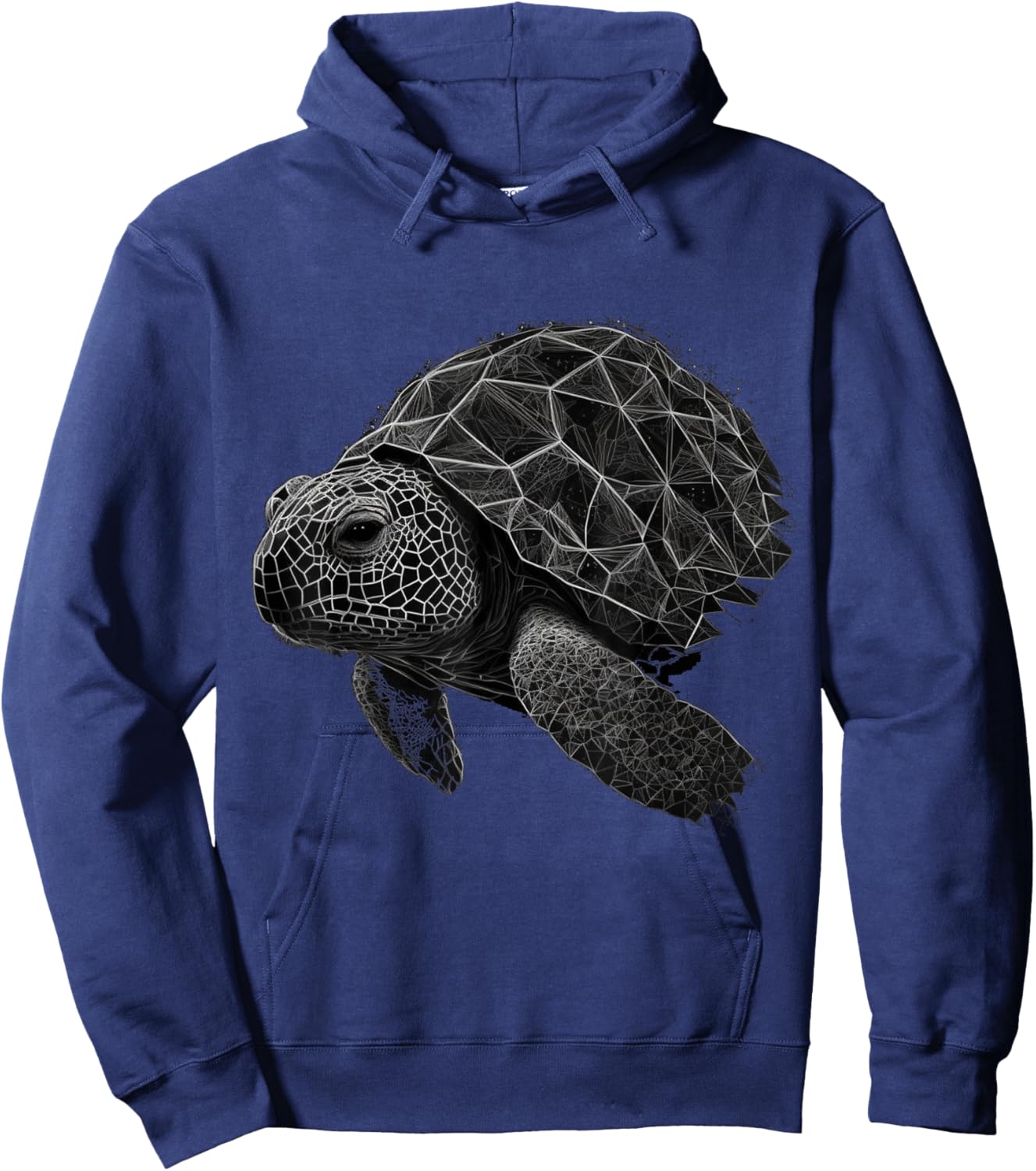 Turtle Geometric Art Polygon Animal Hoodie - Hoodie | Navy