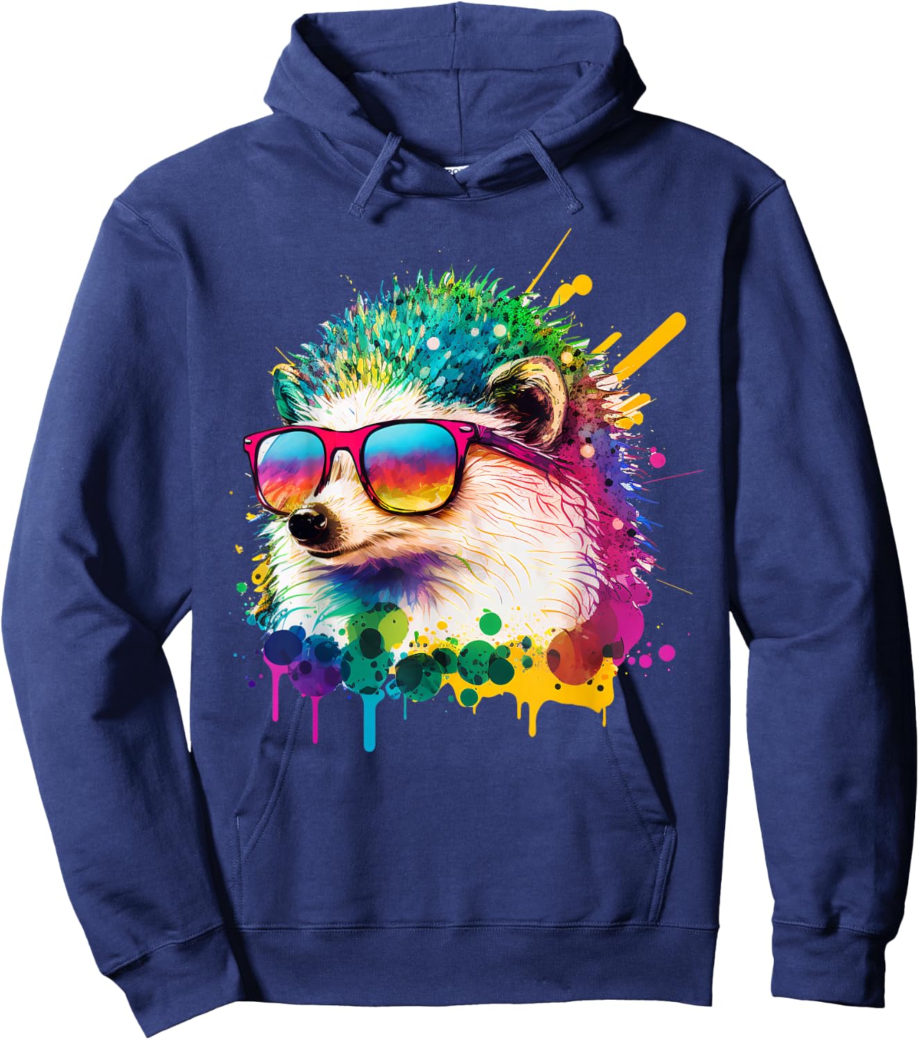 Cute Hedgehog Lover Animal on Hedgehog Hoodie - Hoodie | Navy