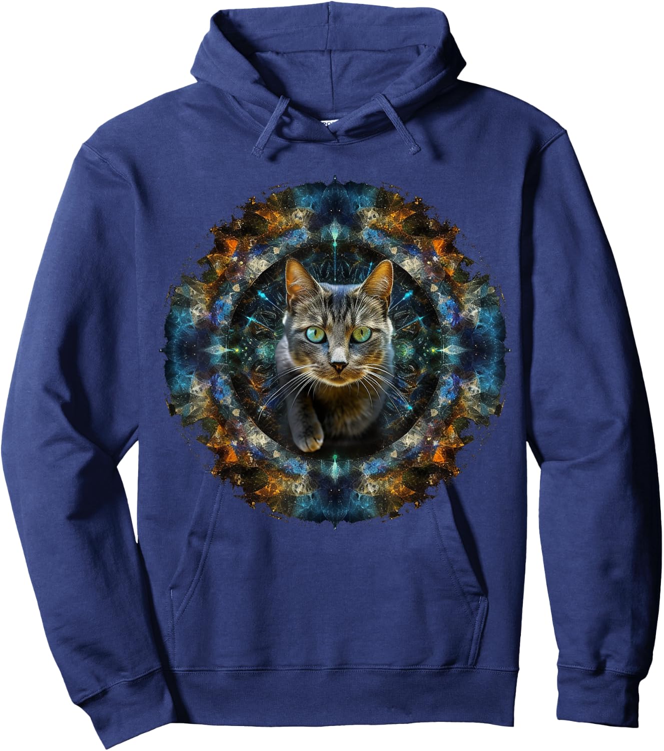 Cat Artwork Fantasy - Cat Motif Animal Cat Women Kids Hoodie - Hoodie | Navy