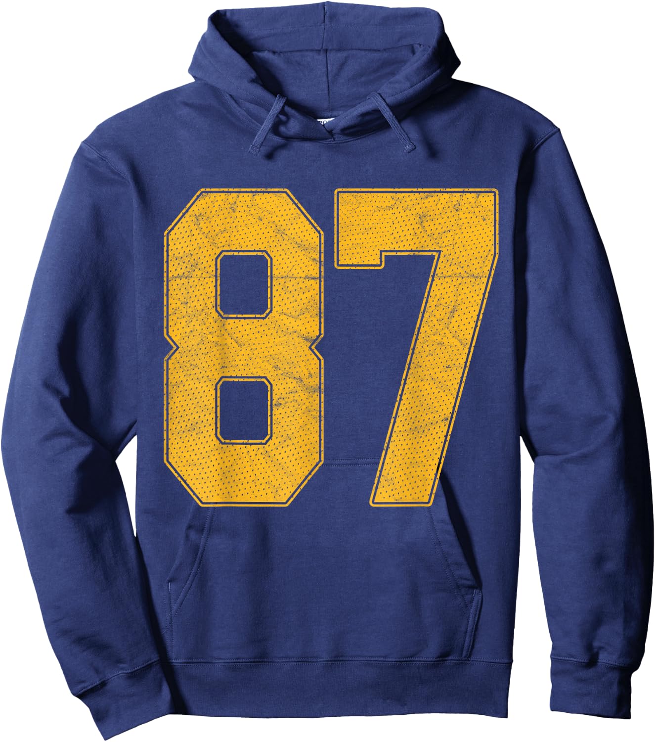 Number 87 Numbered Uniform Sports Team Jersey 87th Birthday Hoodie - Hoodie | Navy