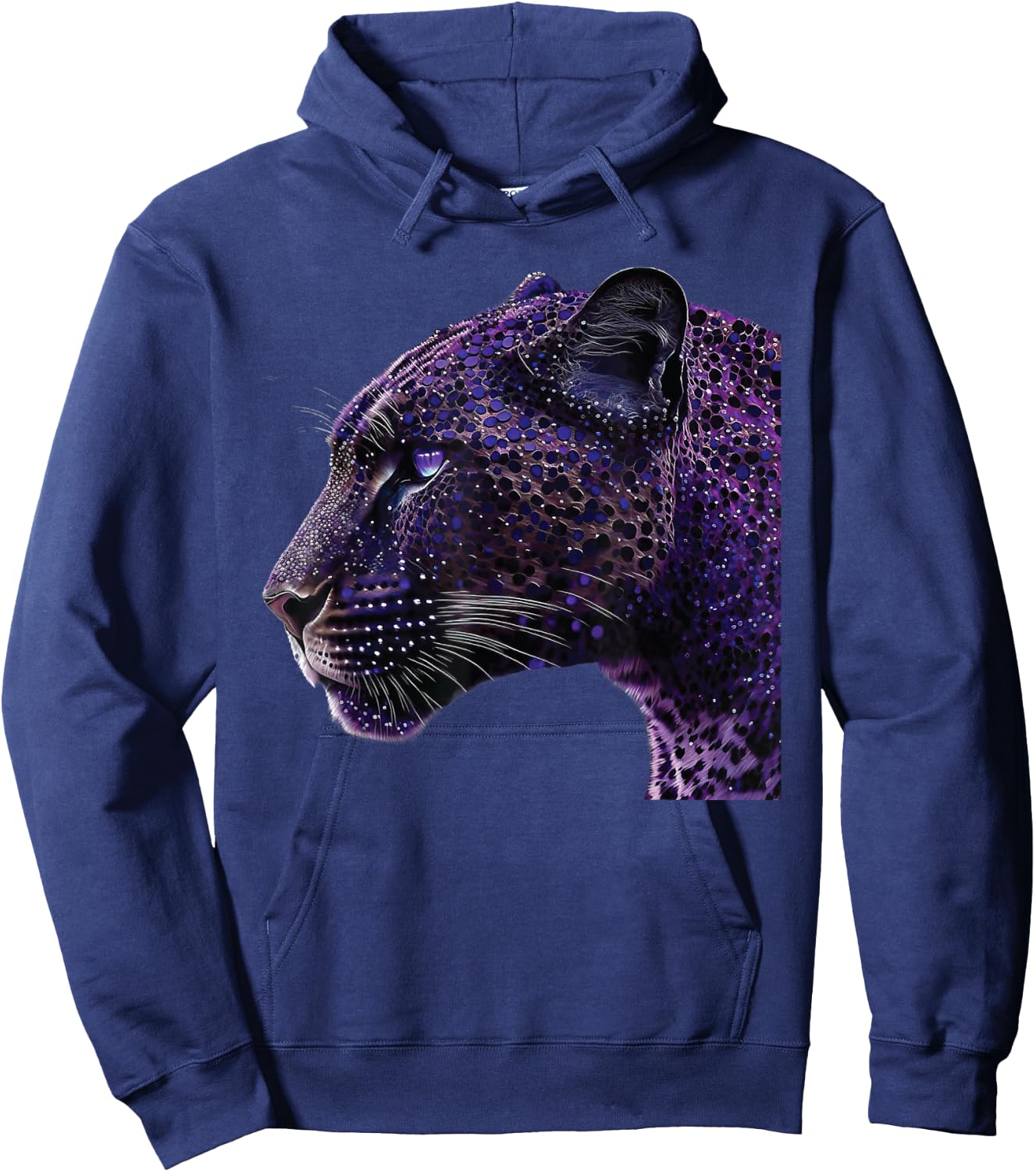 cute purple jaguar for lover Animal leopard & jaguars Hoodie - Hoodie | Navy